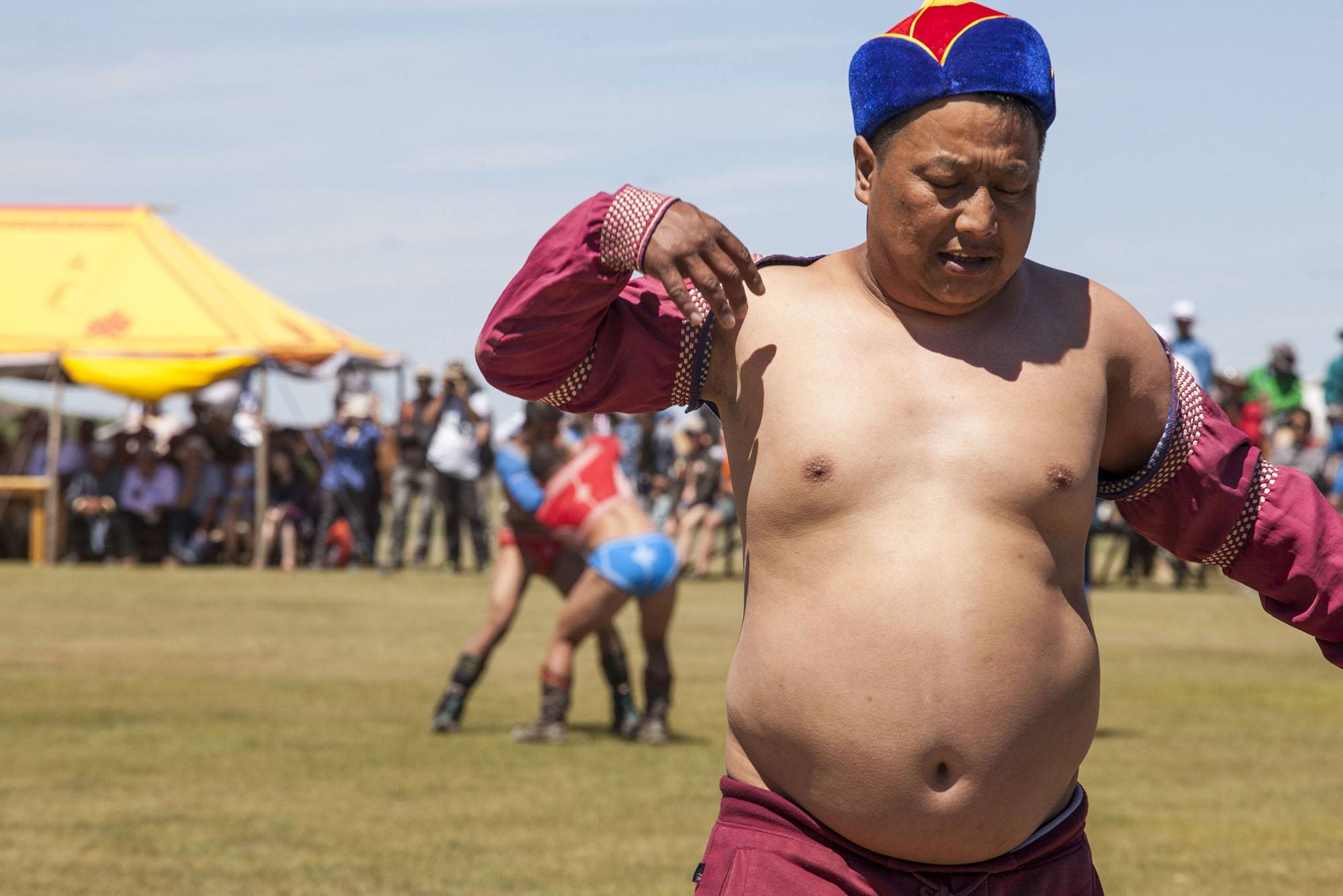 overweight Mongolian wrestler