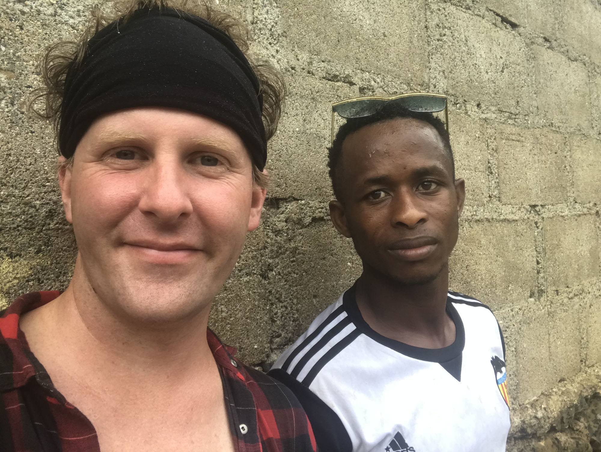 Ben and Comorian driver in Anjouan Comoros