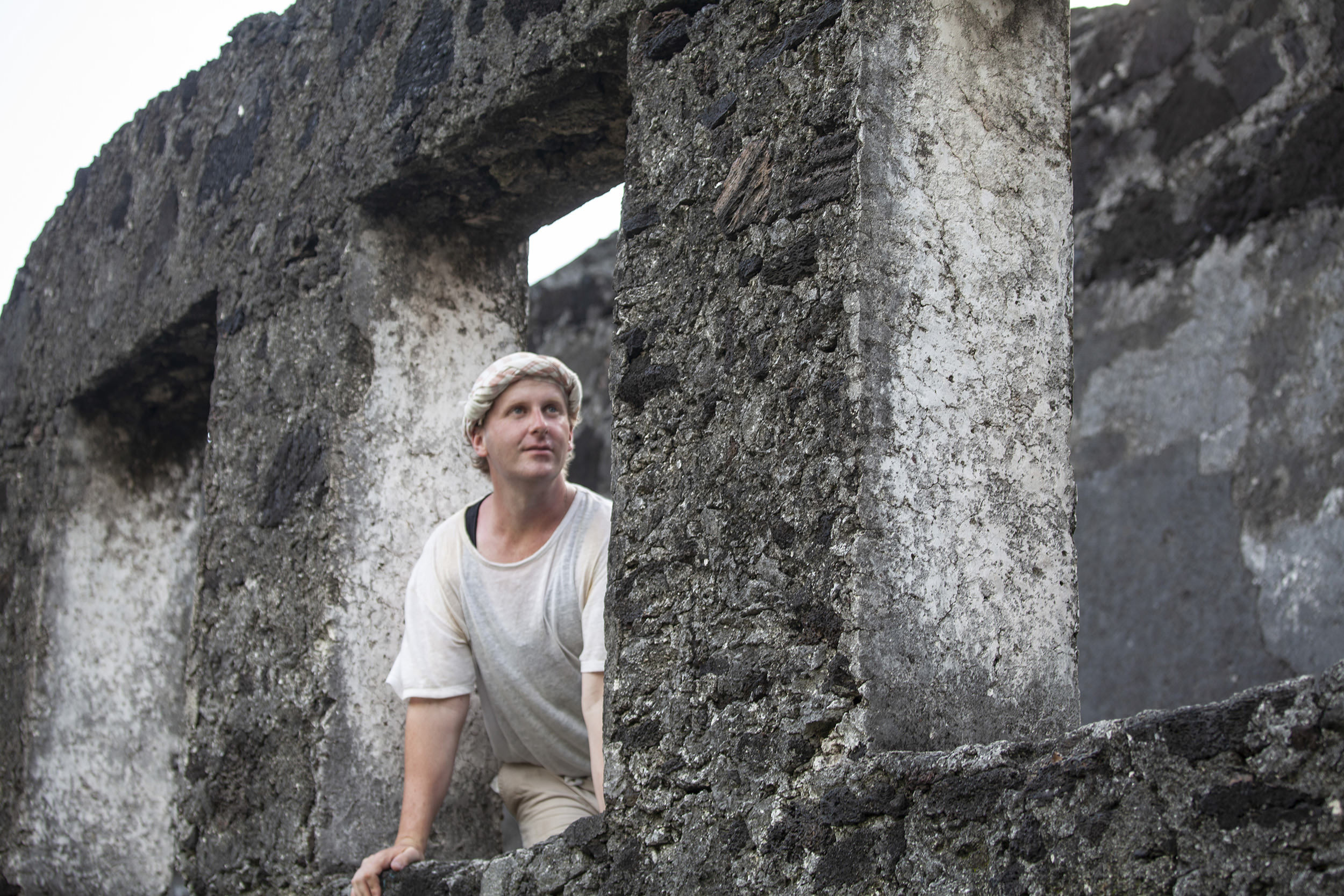 Ben inside palace ruins Iconi Comoros