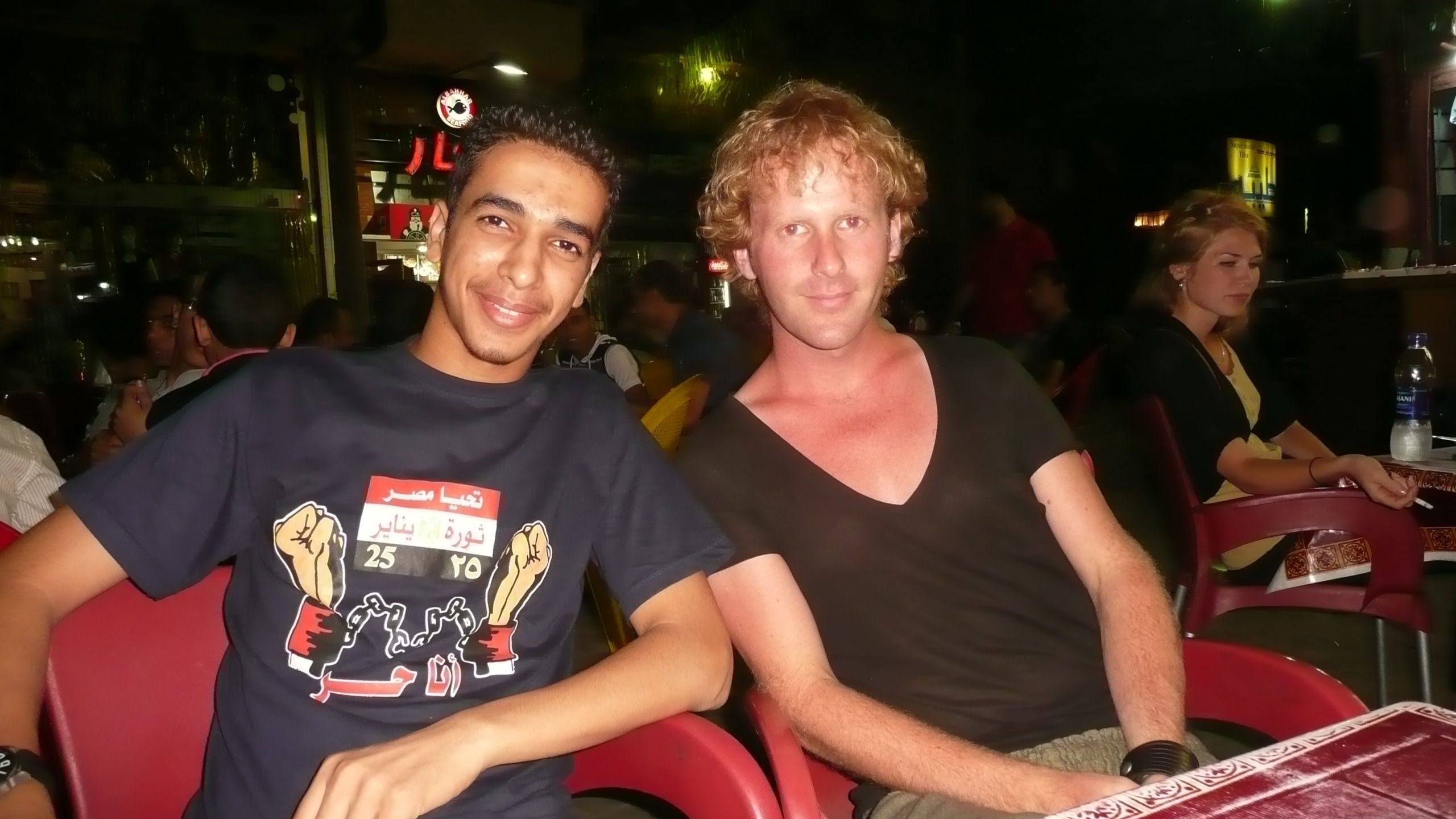 Ben with Egyptian man in Cairo Egypt