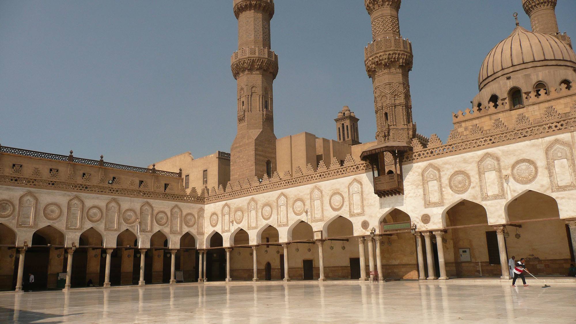 Inner courtyard of Al-Azhar mosque Cairo Egypt