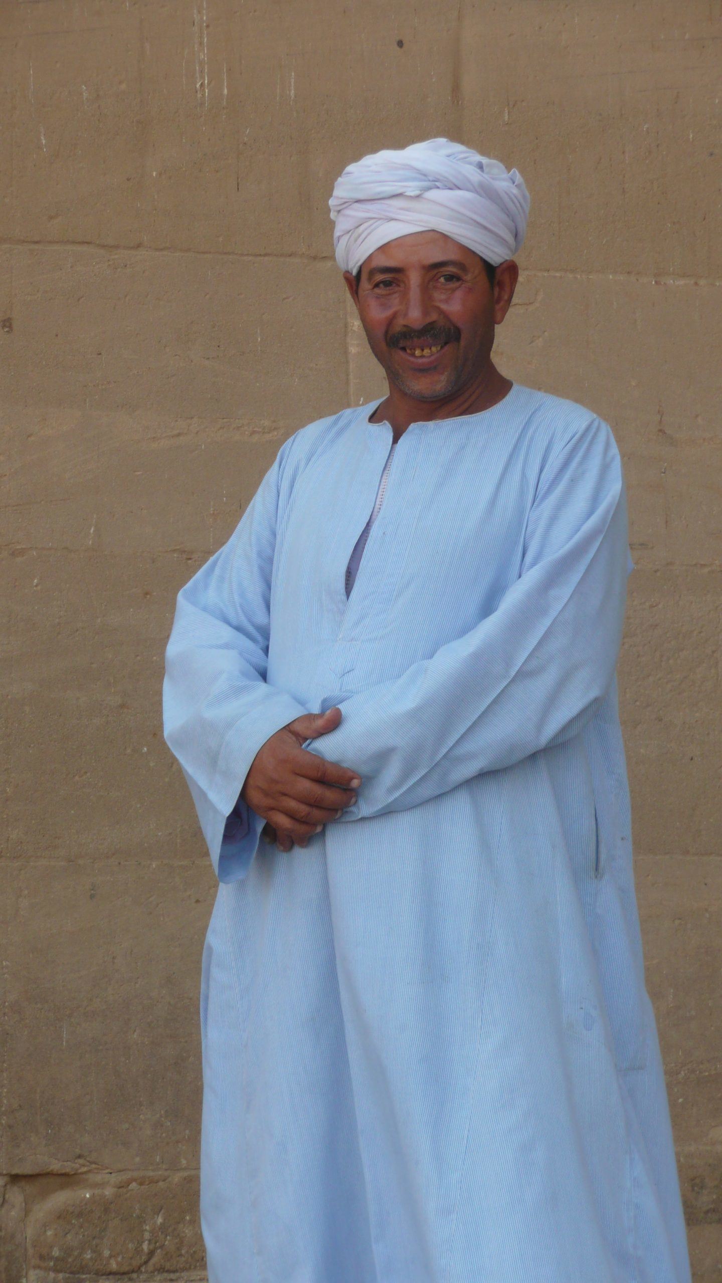 Nubian man at Philae Temple Aswan Egypt