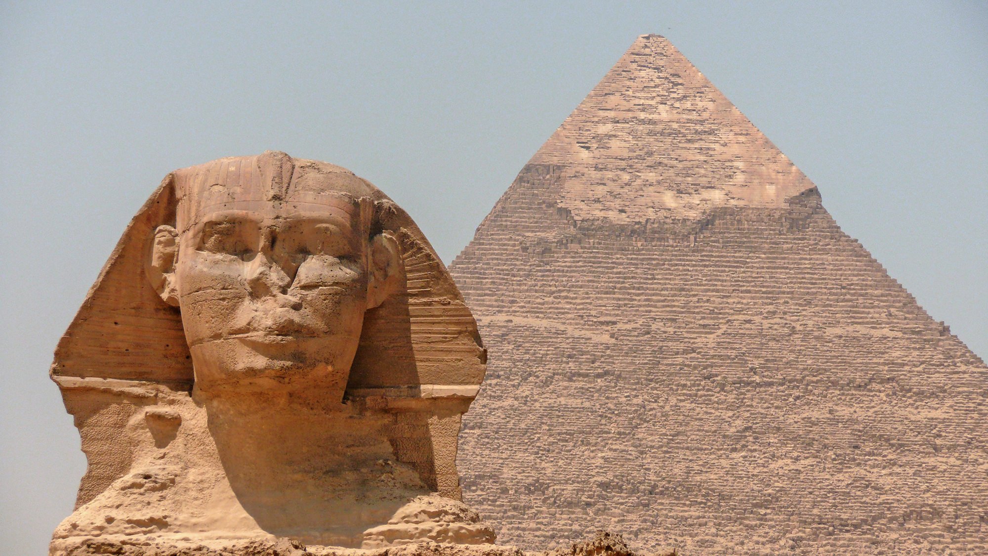 The Great Sphinx and Great Pyramid of Giza Egypt