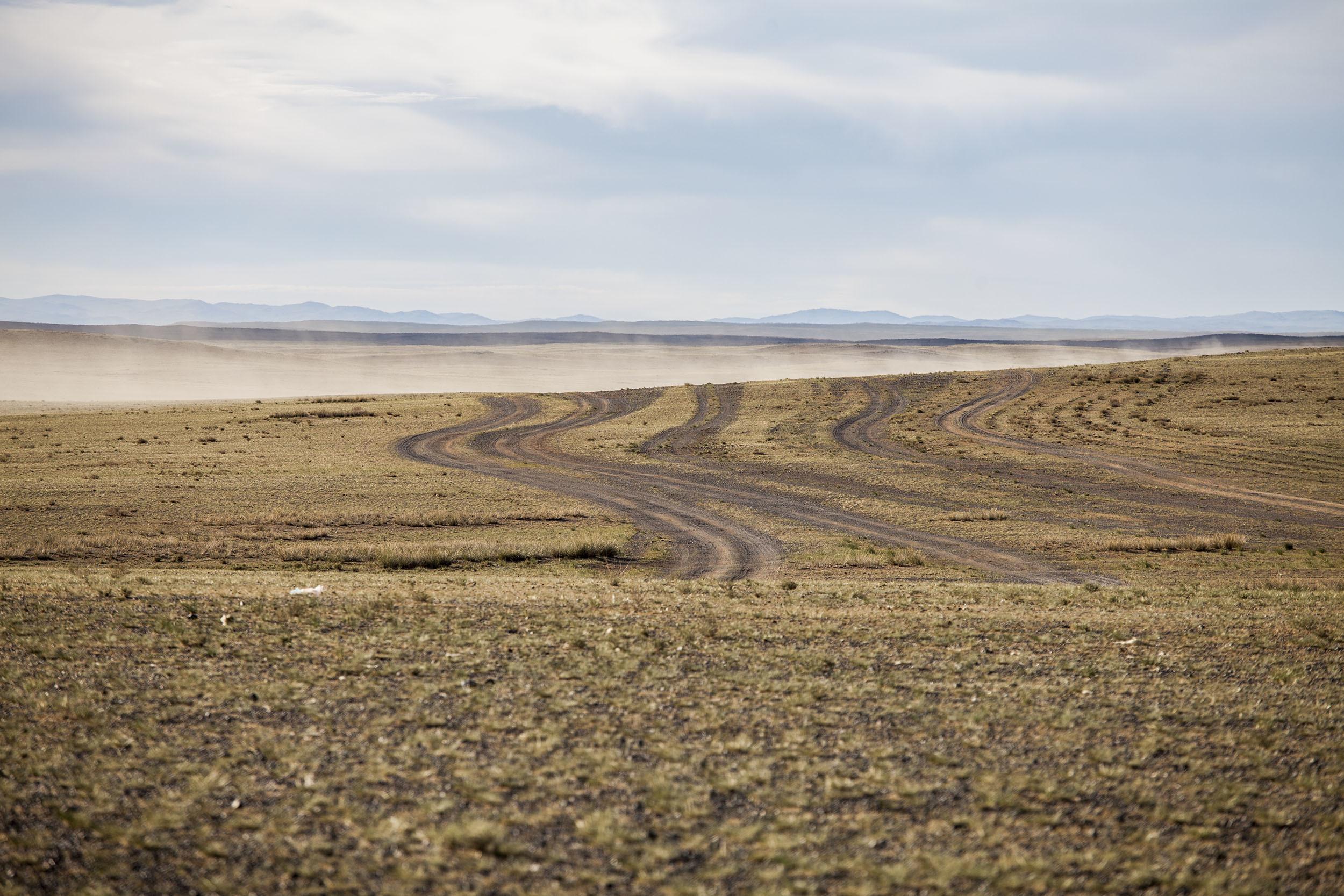 vast dusty plains of Gobi Desert Mongolia