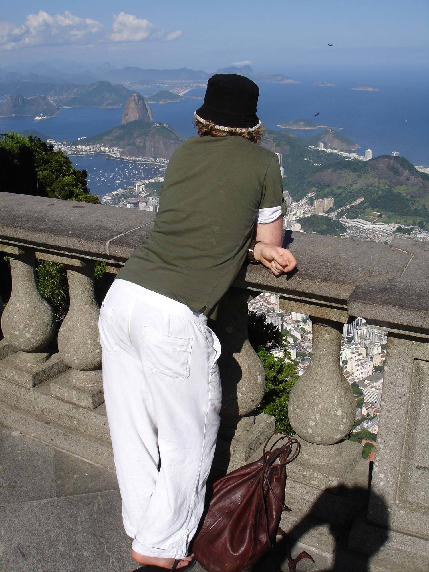 Ben admiring view of Rio de Janeiro Brazil