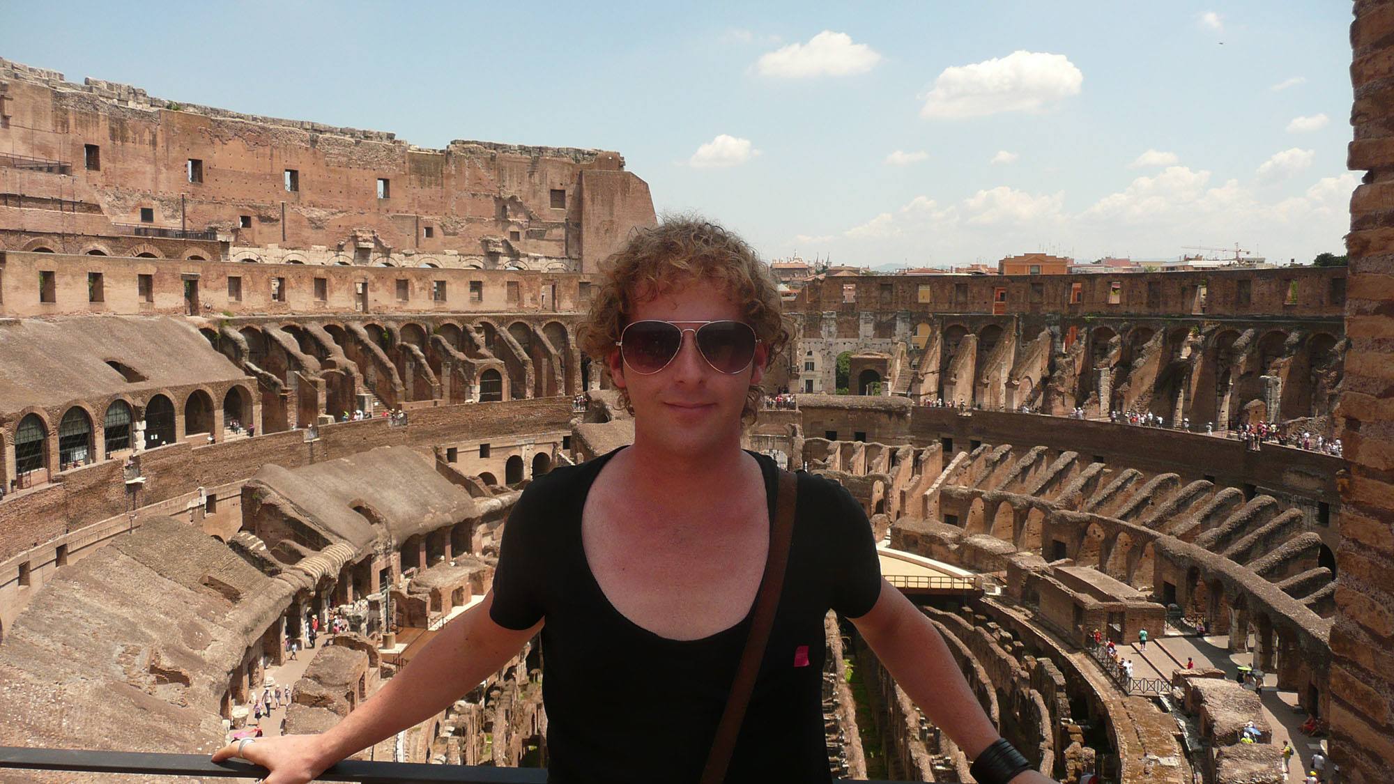 Ben inside the Colosseum Rome Italy