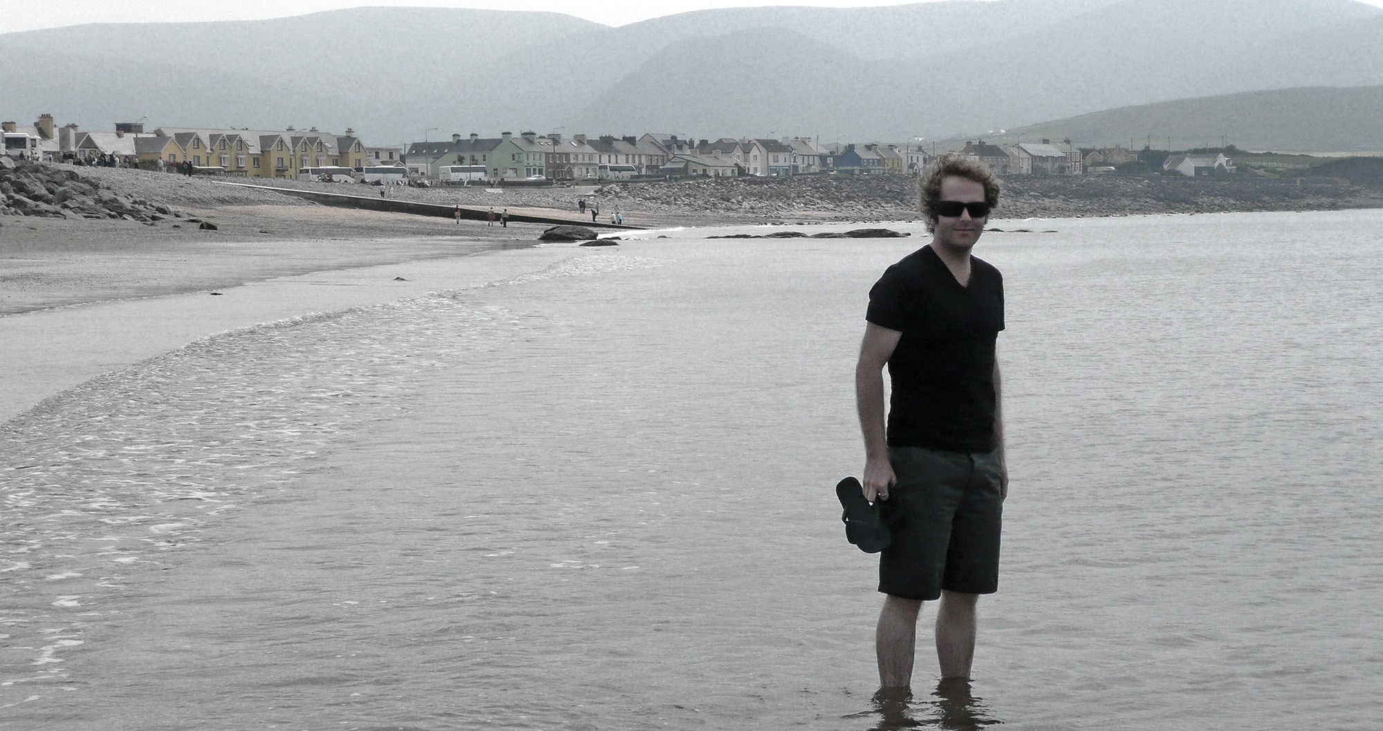 Ben standing on a beach along the Ring of Kerry Ireland