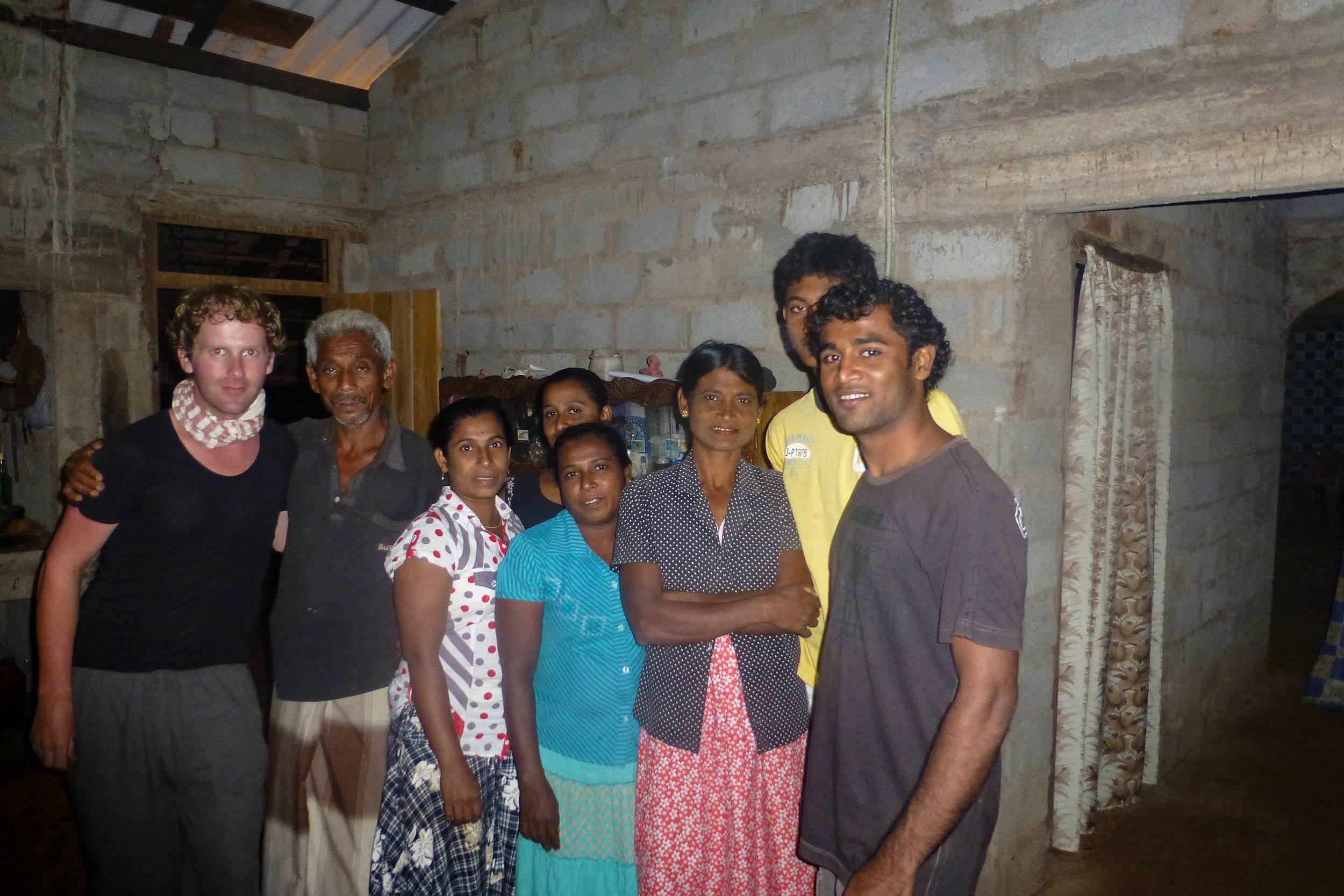 Ben with Upul and his family