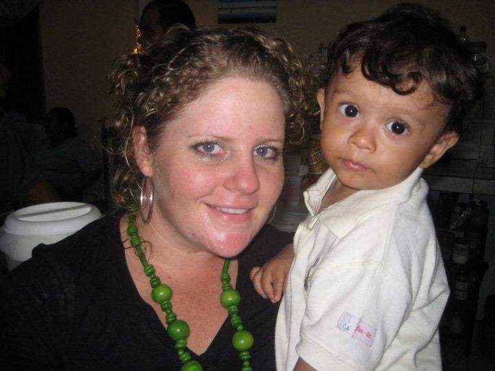 Jenny with little boy in Ecuador