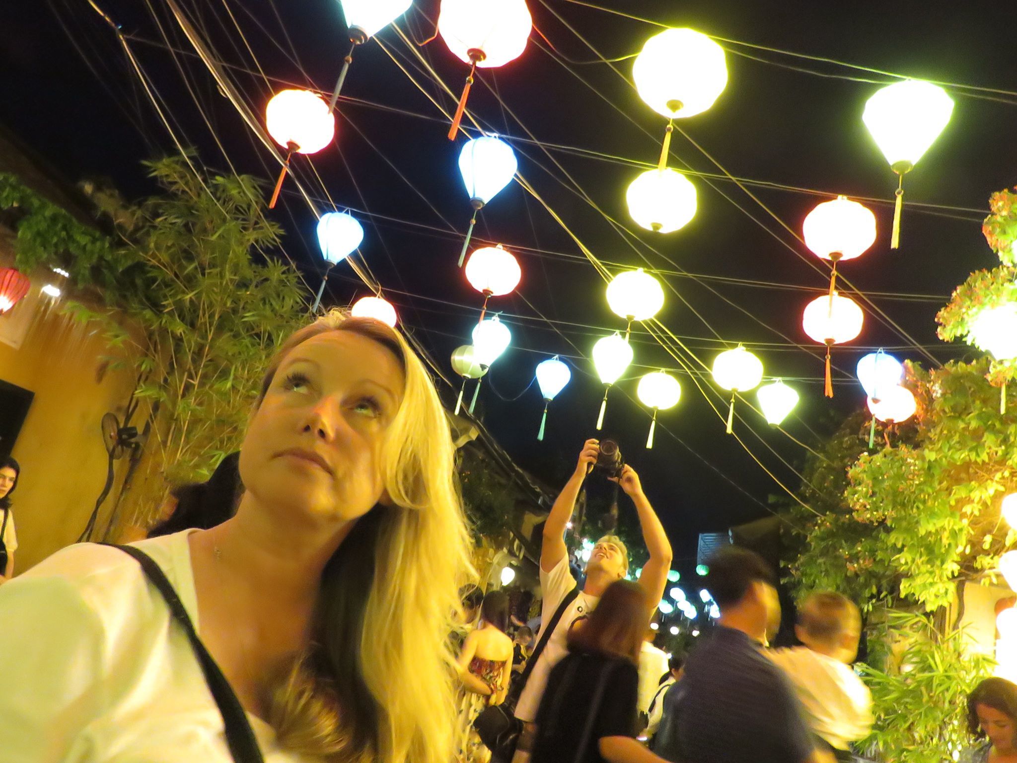 Karletta under lanterns in Vietnam