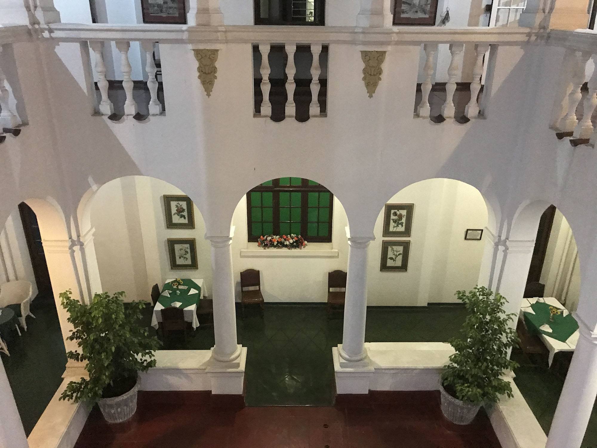 View of courtyard inside Bulawayo Club from the second floor Zimbabwe