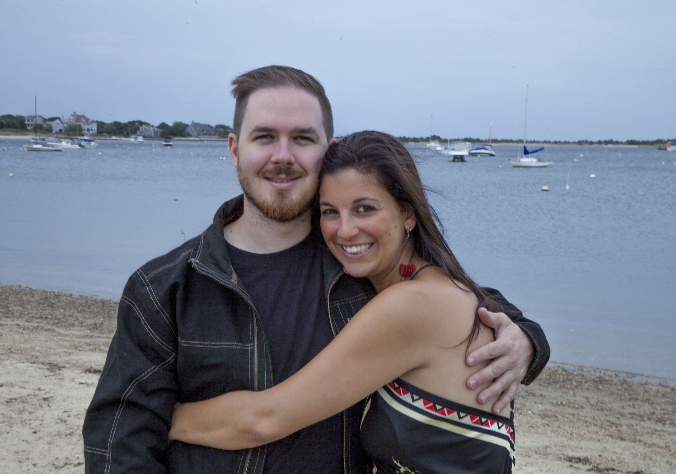 couple on beach Cape Cod USA