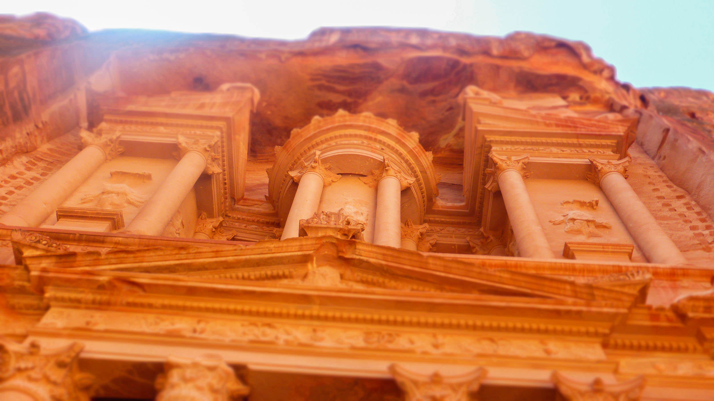 A facade inside Petra Jordan