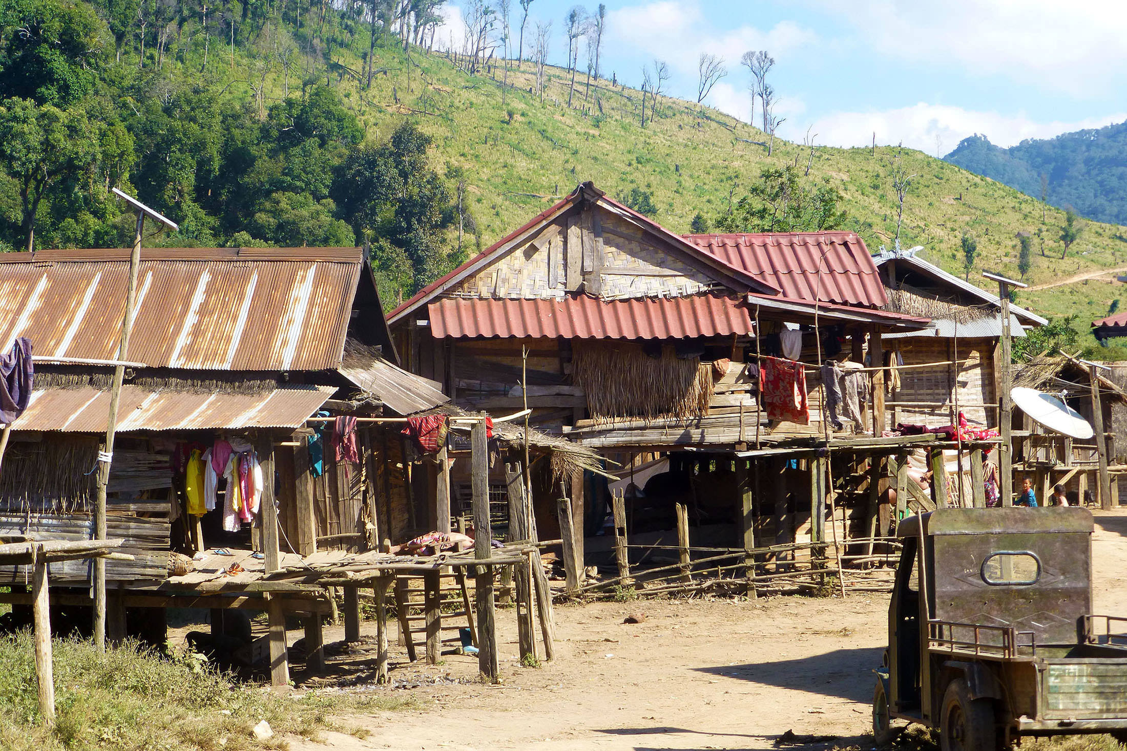 Akha village in Northern Laos