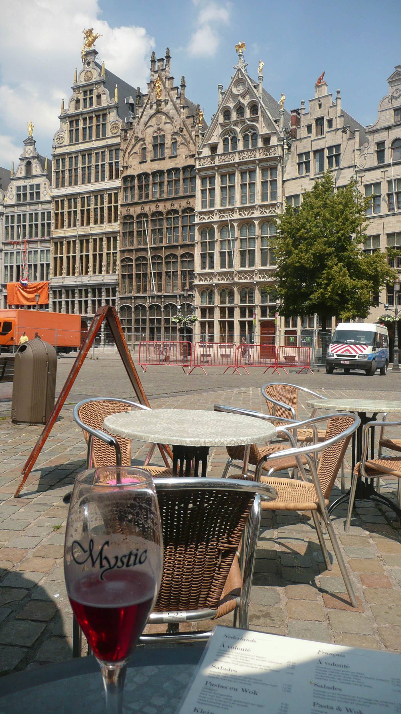 Al fresco dining in Grote Markt Antwerp Belgium