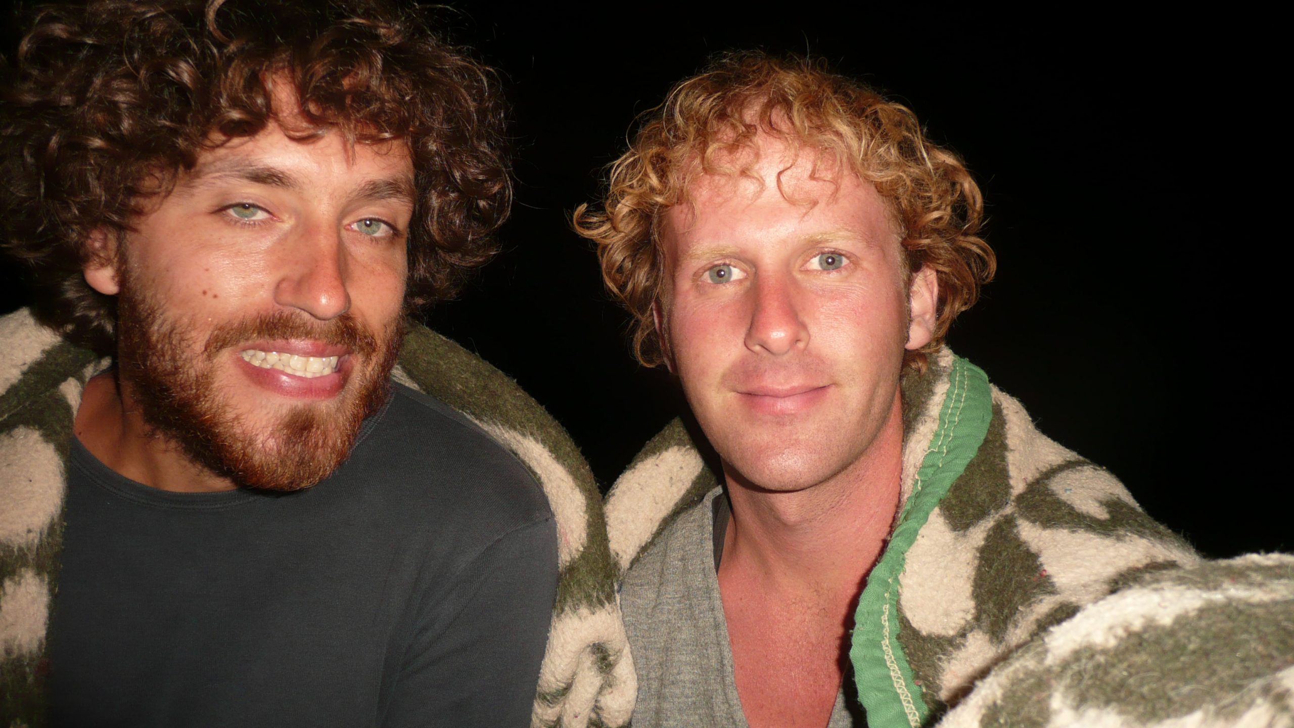 Ben and Swedish man on Mt Sinai Egypt waiting for sunrise