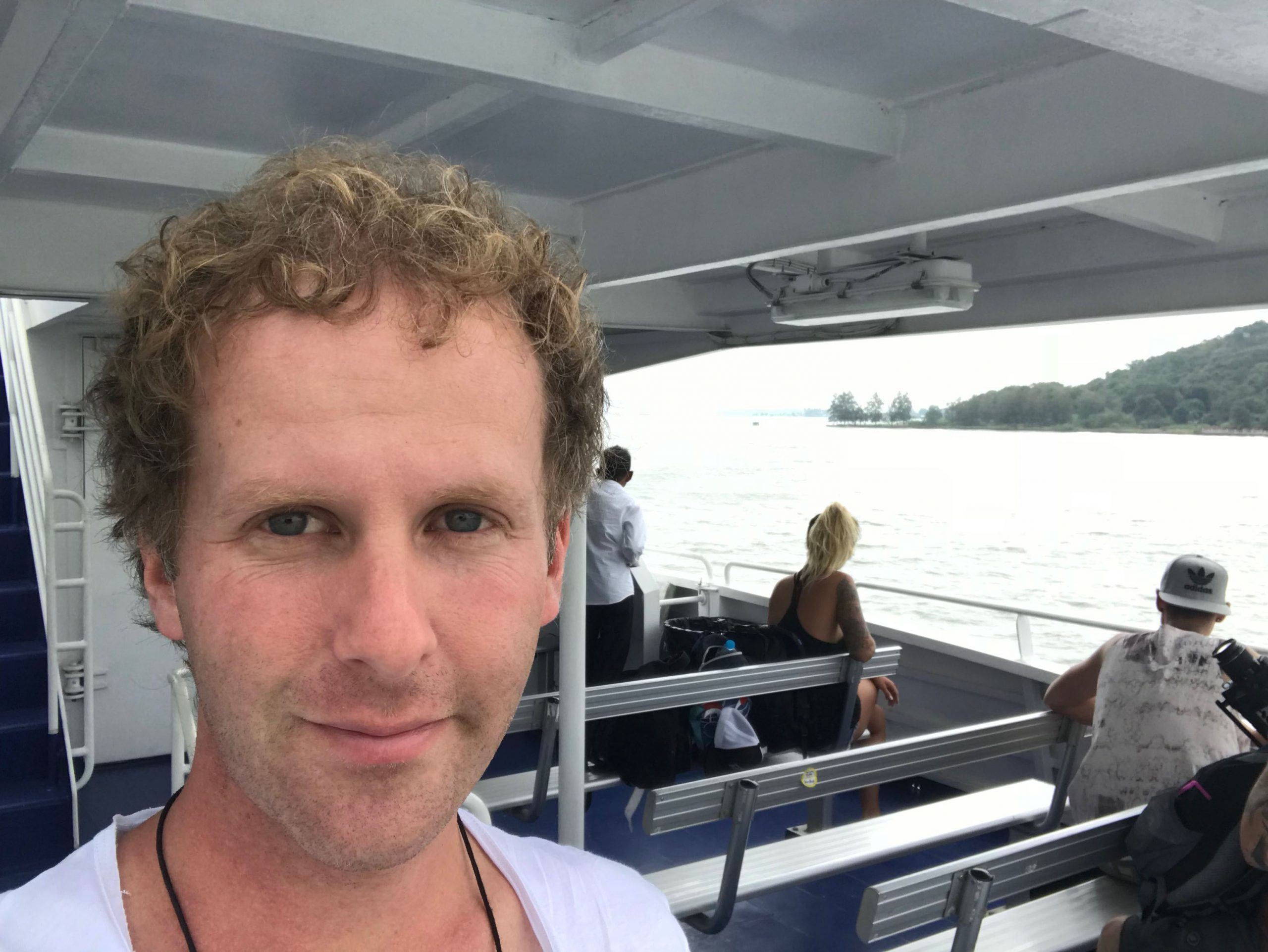 Ben on ferry to Koh Samui Thailand