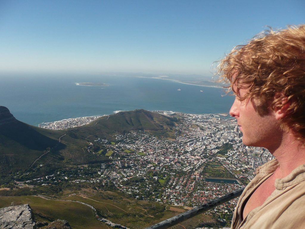 Ben standing on Table Mountain Cape Town South Africa