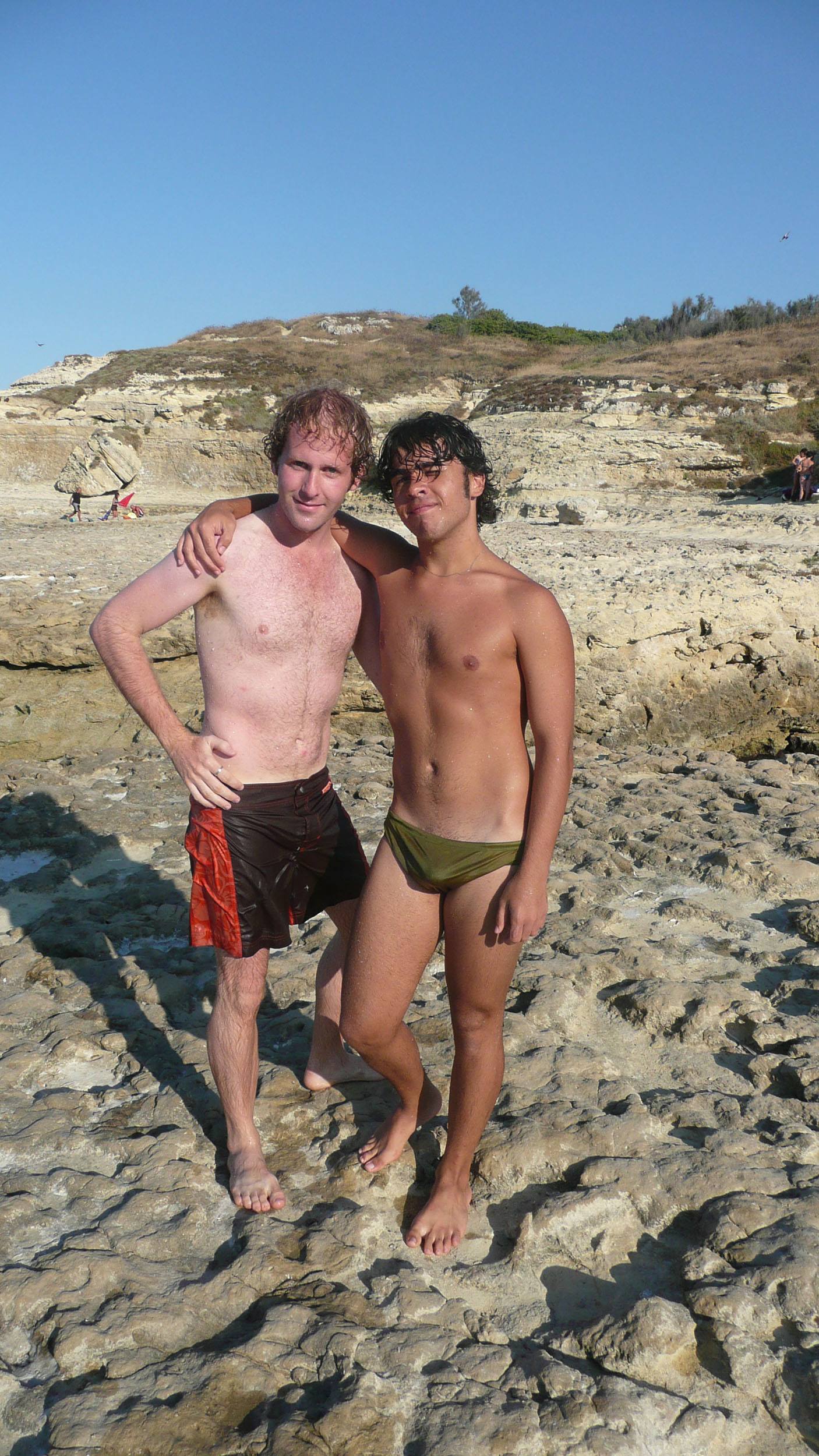 Ben with Matteo in Sardegna Italy