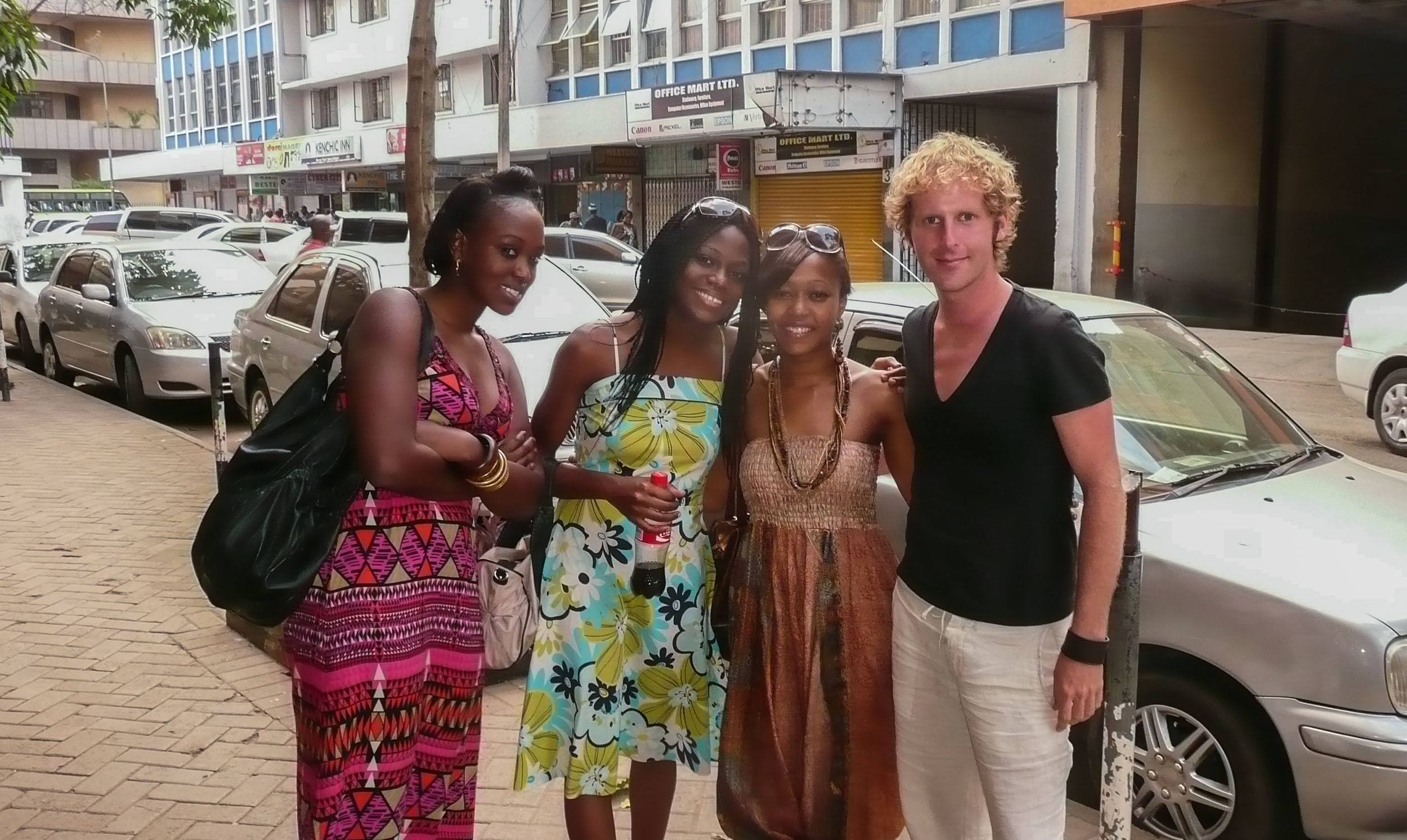 Ben with friends in Nairobi Kenya