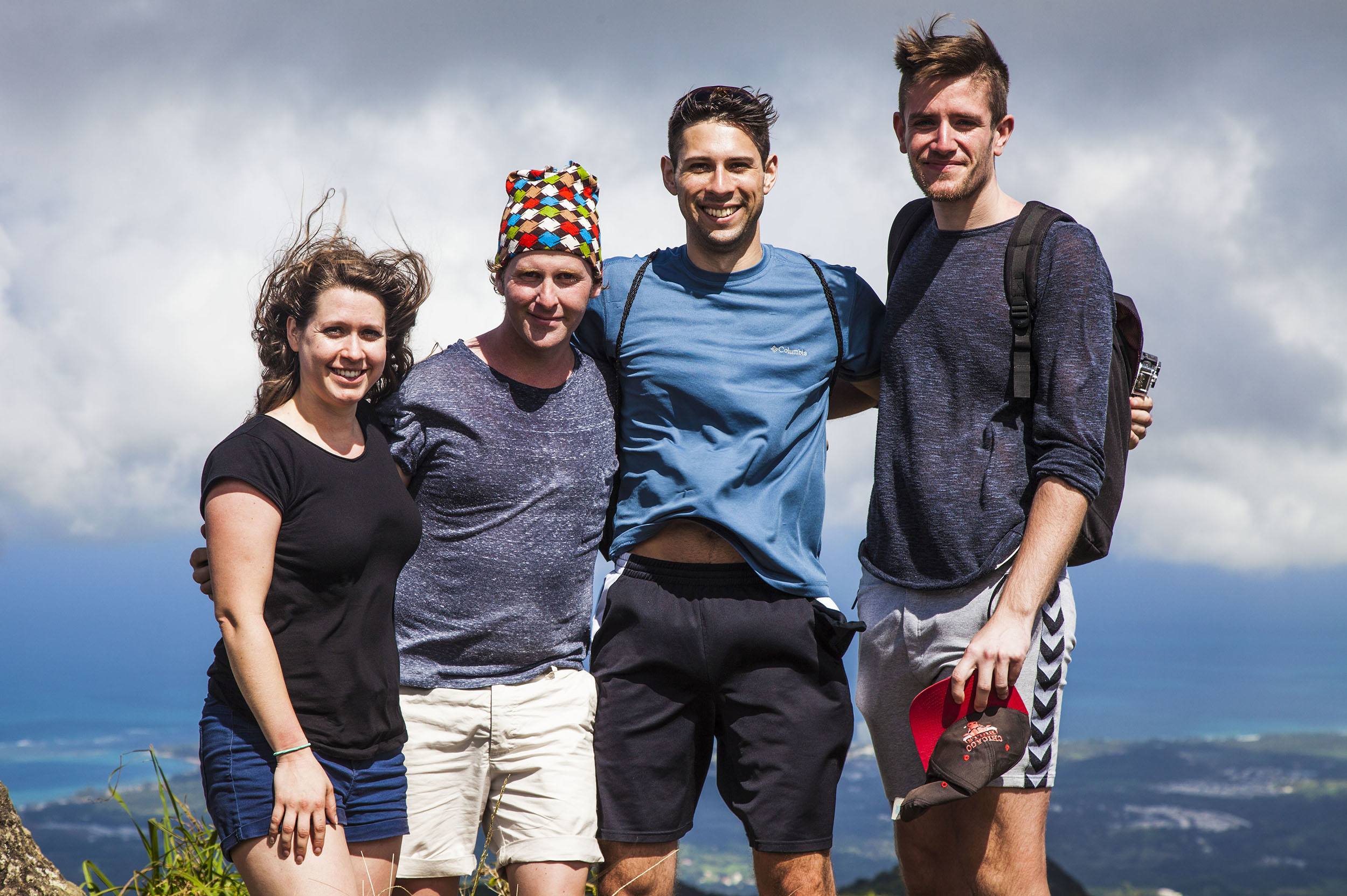 Ben with new friends in El Yunque National Forest in Puerto Rico USA