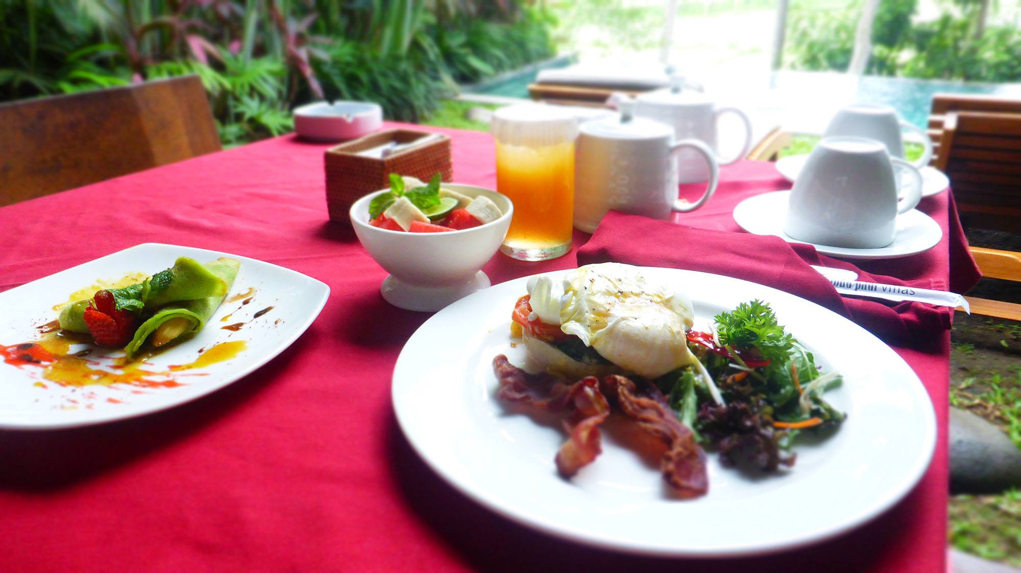 Breakfast at Ubud Padi Villas in Bali Indonesia