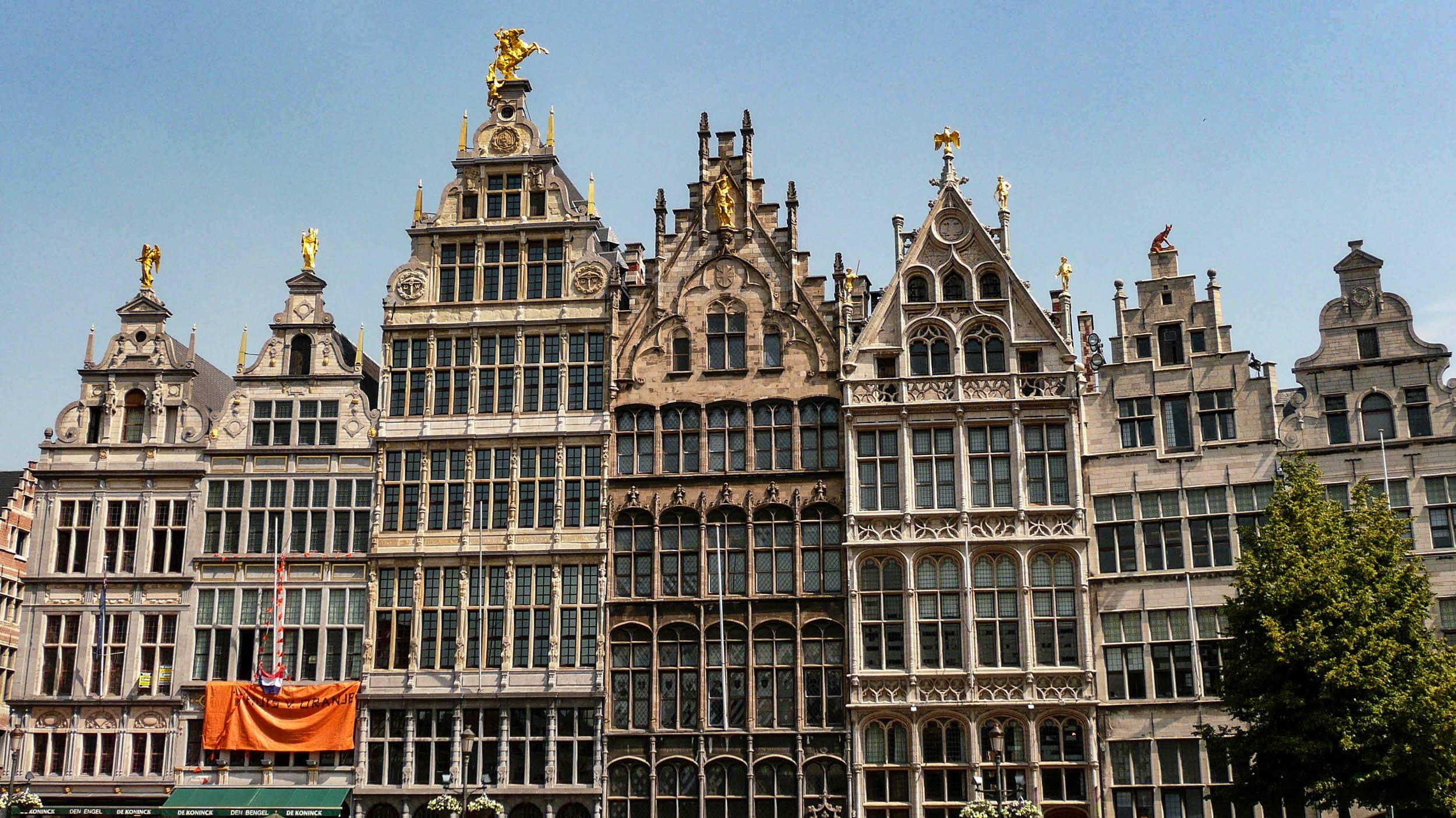 Buildings of Grote Markt Antwerp Belgium