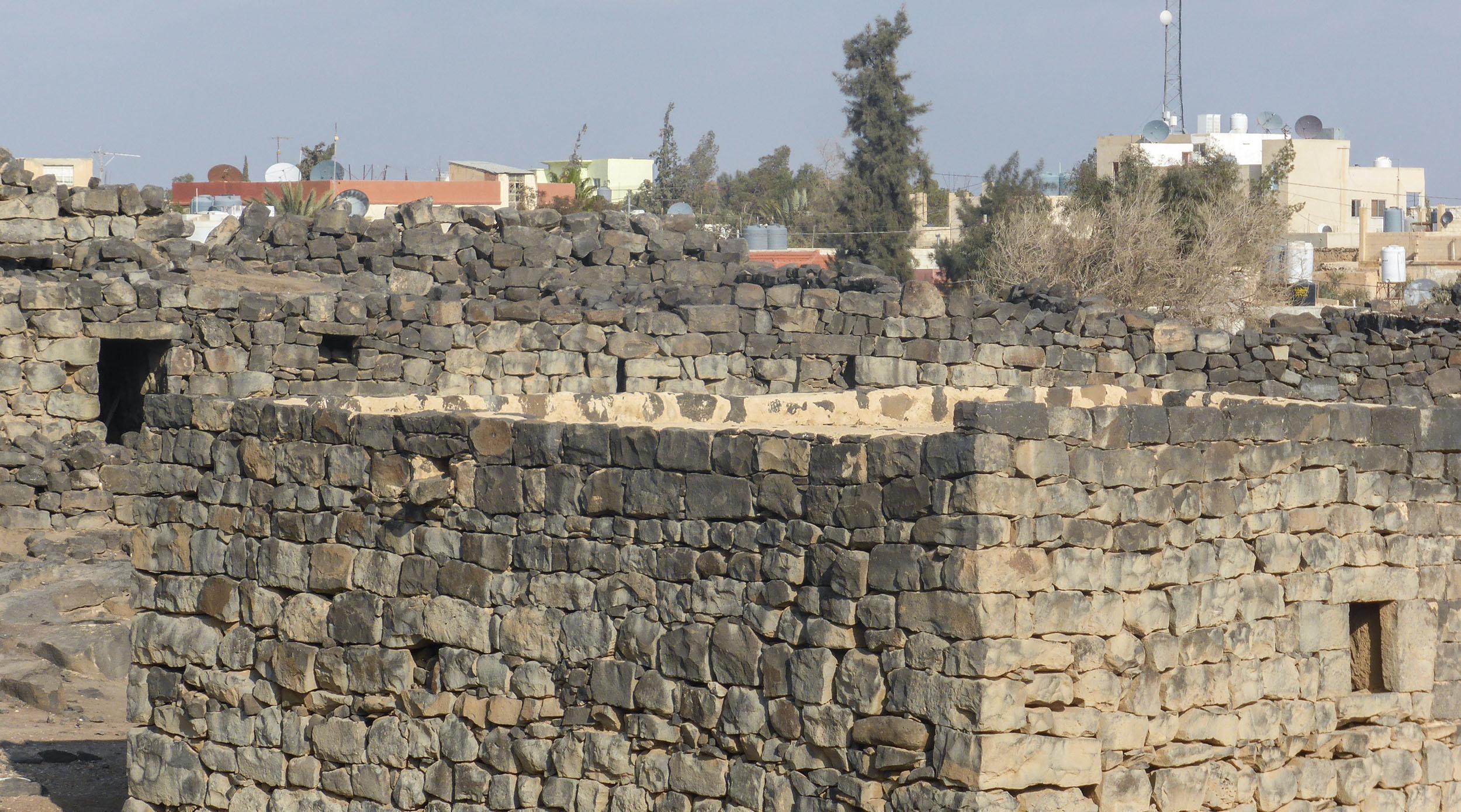 Crumbling stone building of Qasr Al Azraq Jordan