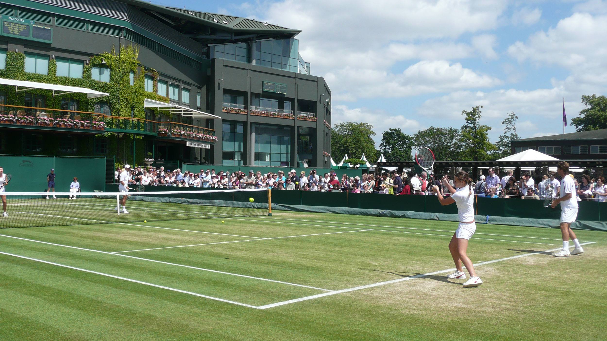 Doubles match at Wimbledon London United Kingdom