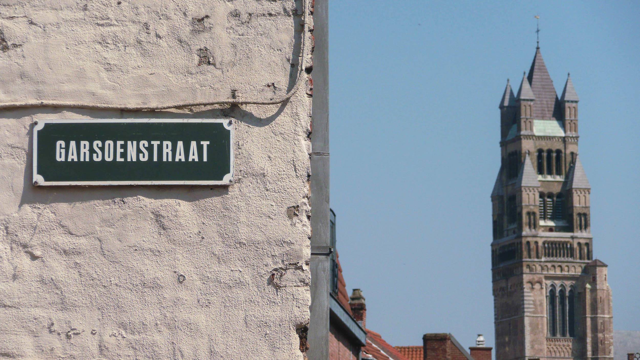 Garsoenstraat in Bruges Belgium