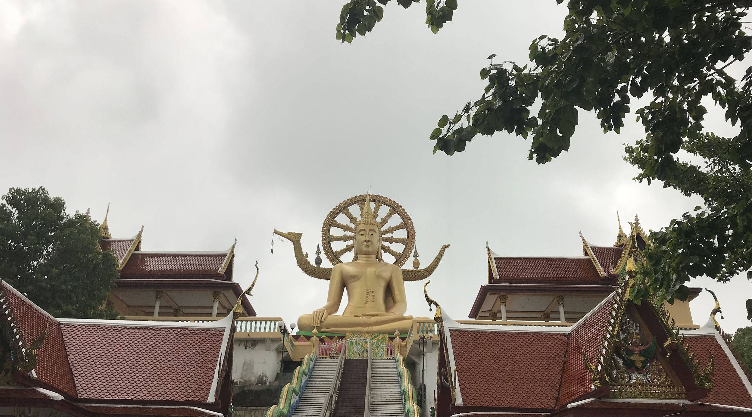 Giant Buddha on Wat Phra Yai Koh Samui Thailand