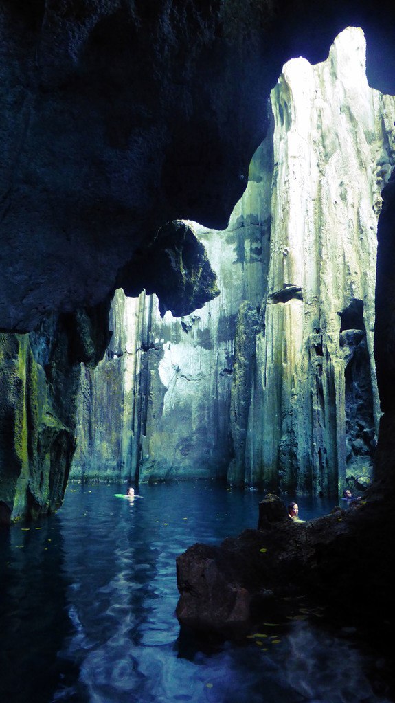 Hidden cave in Yasawan Island group Fiji