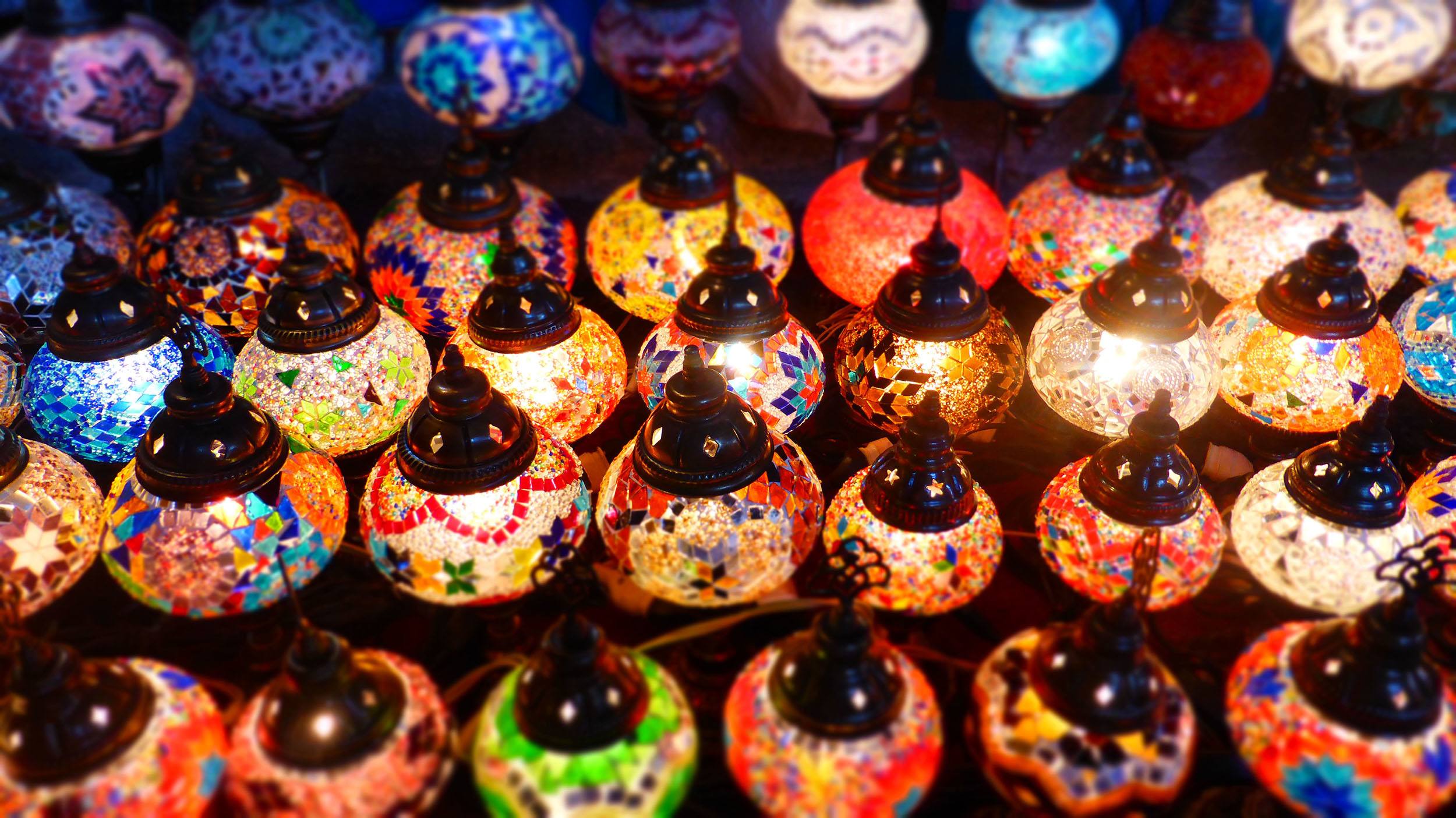 Lanterns at Old Souk in Dubai United Arab Emirates