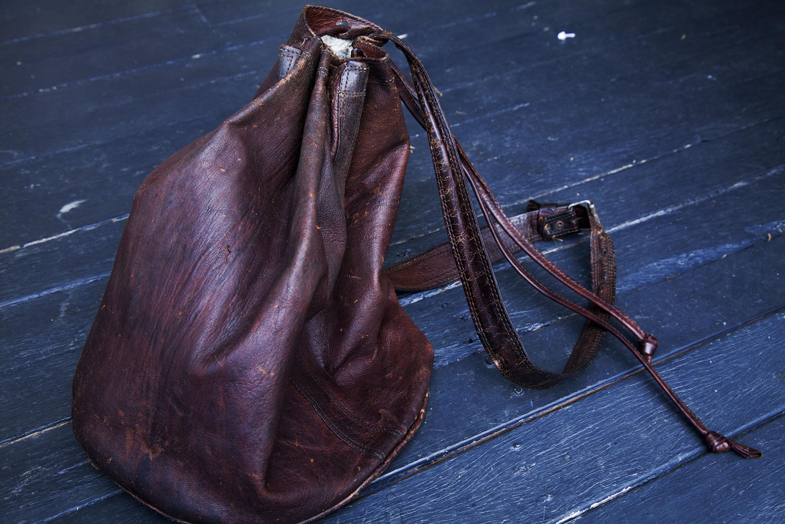 Leather satchel from Morocco