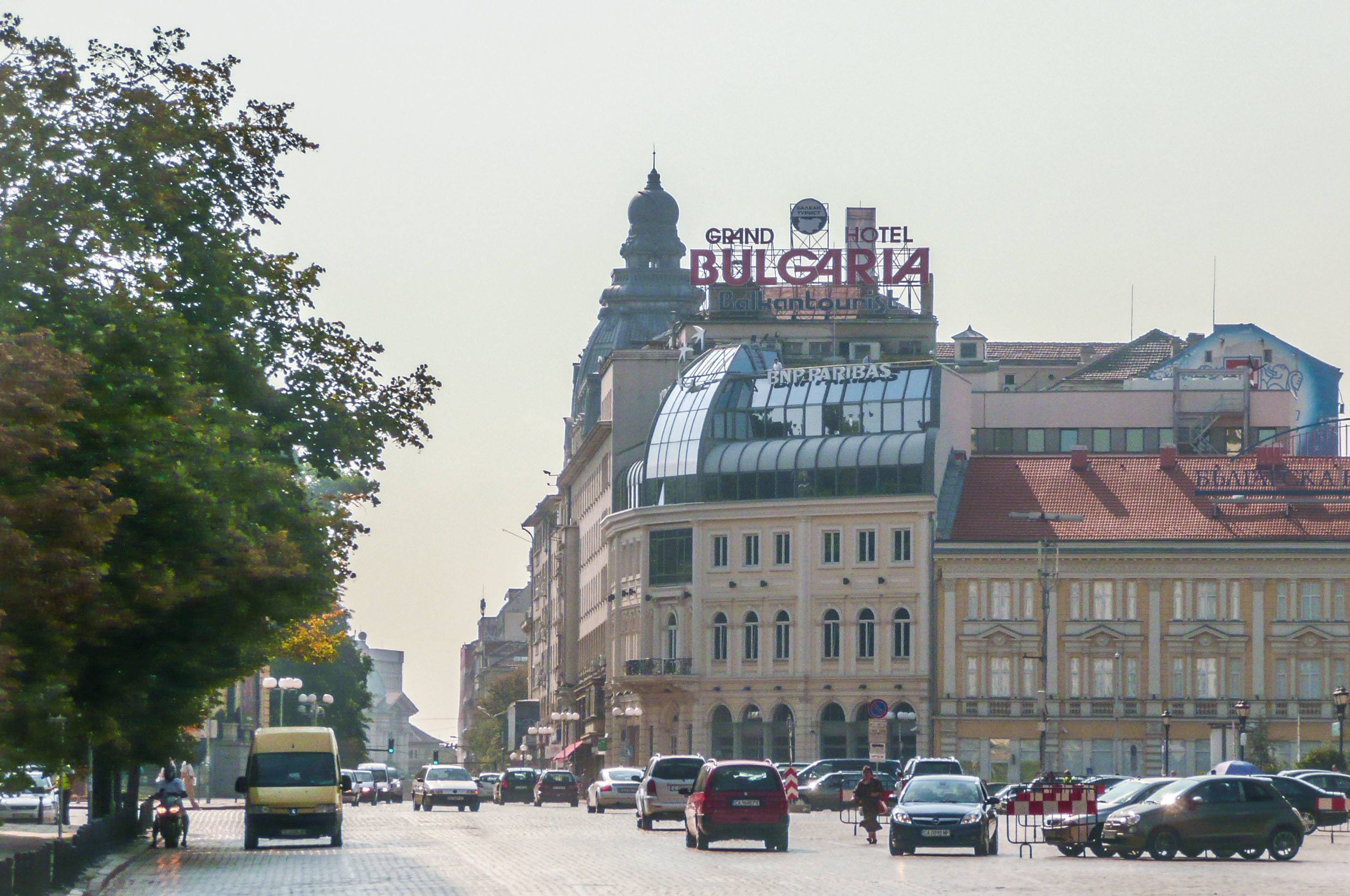 Main avenue in Sofia Bulgaria