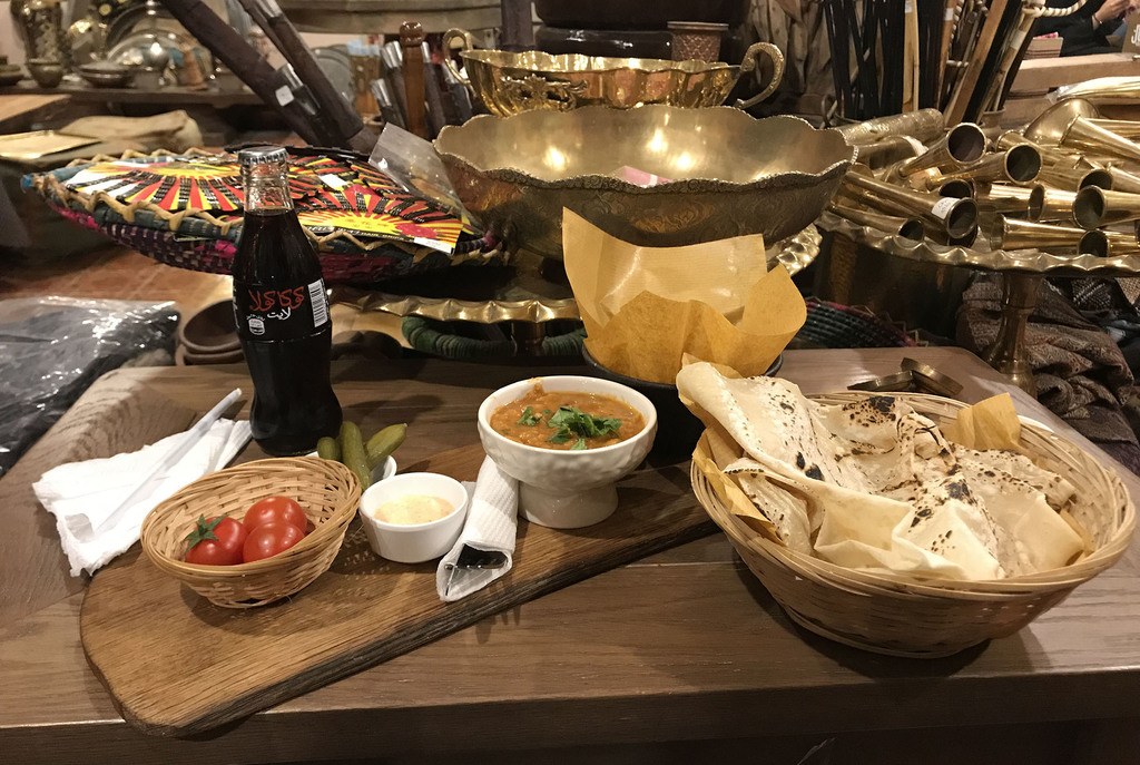 Meal at Beit Ahmed inside Souq Al-Mubarakiya in Kuwait