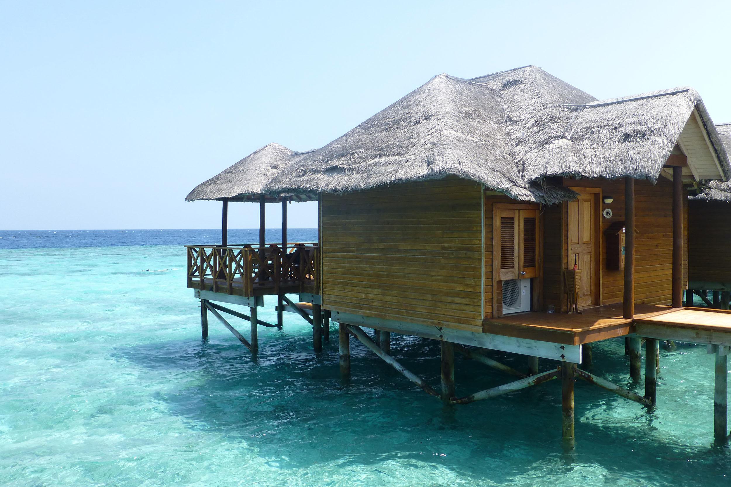 Overwater bungalow on Fihalhohi the Maldives