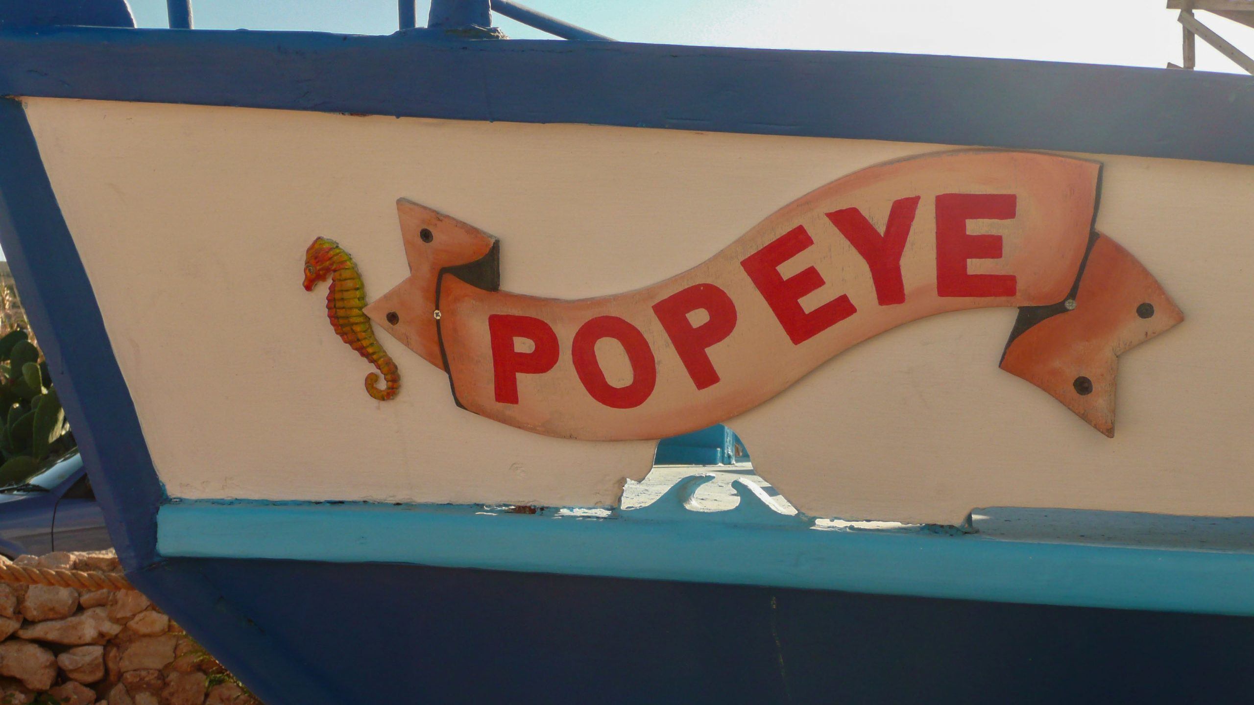 Popeye boat in Melliena Malta