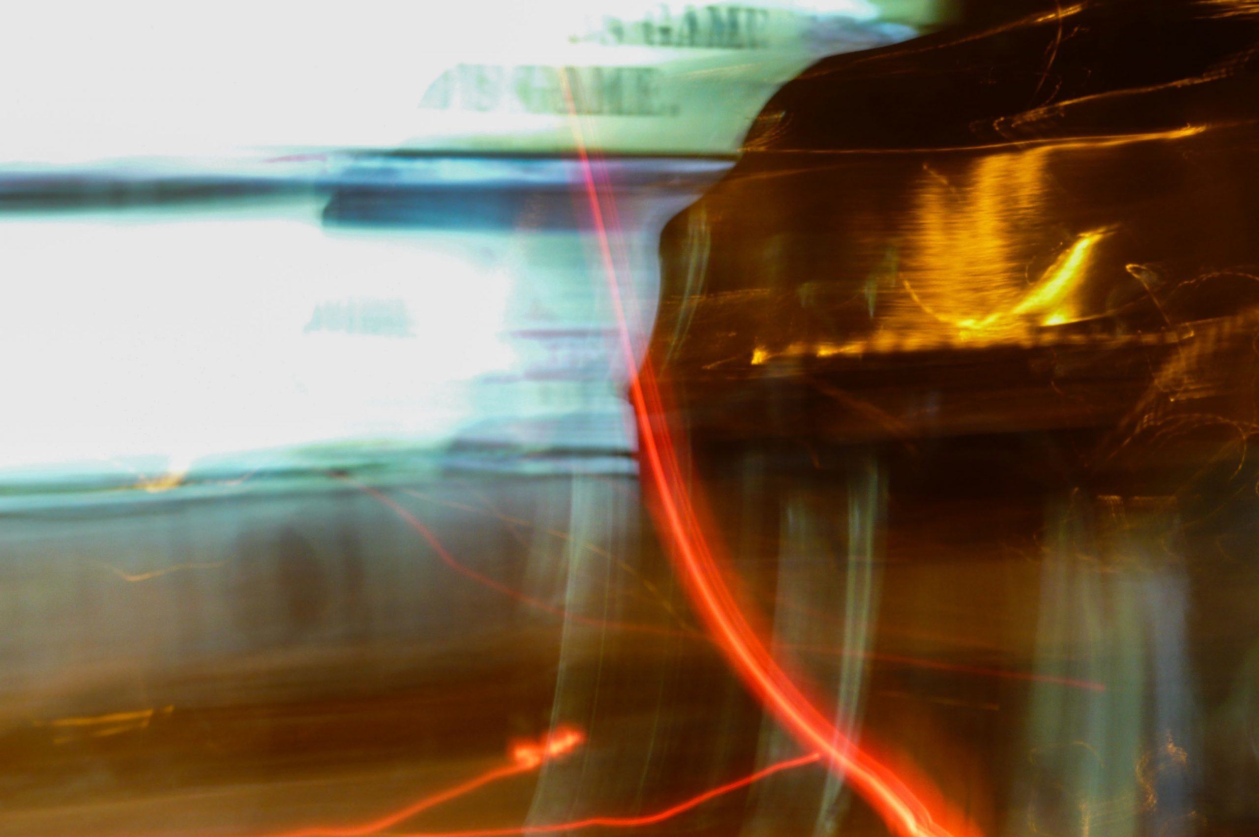 Rickshaw driving through Mumbai's streets at night India