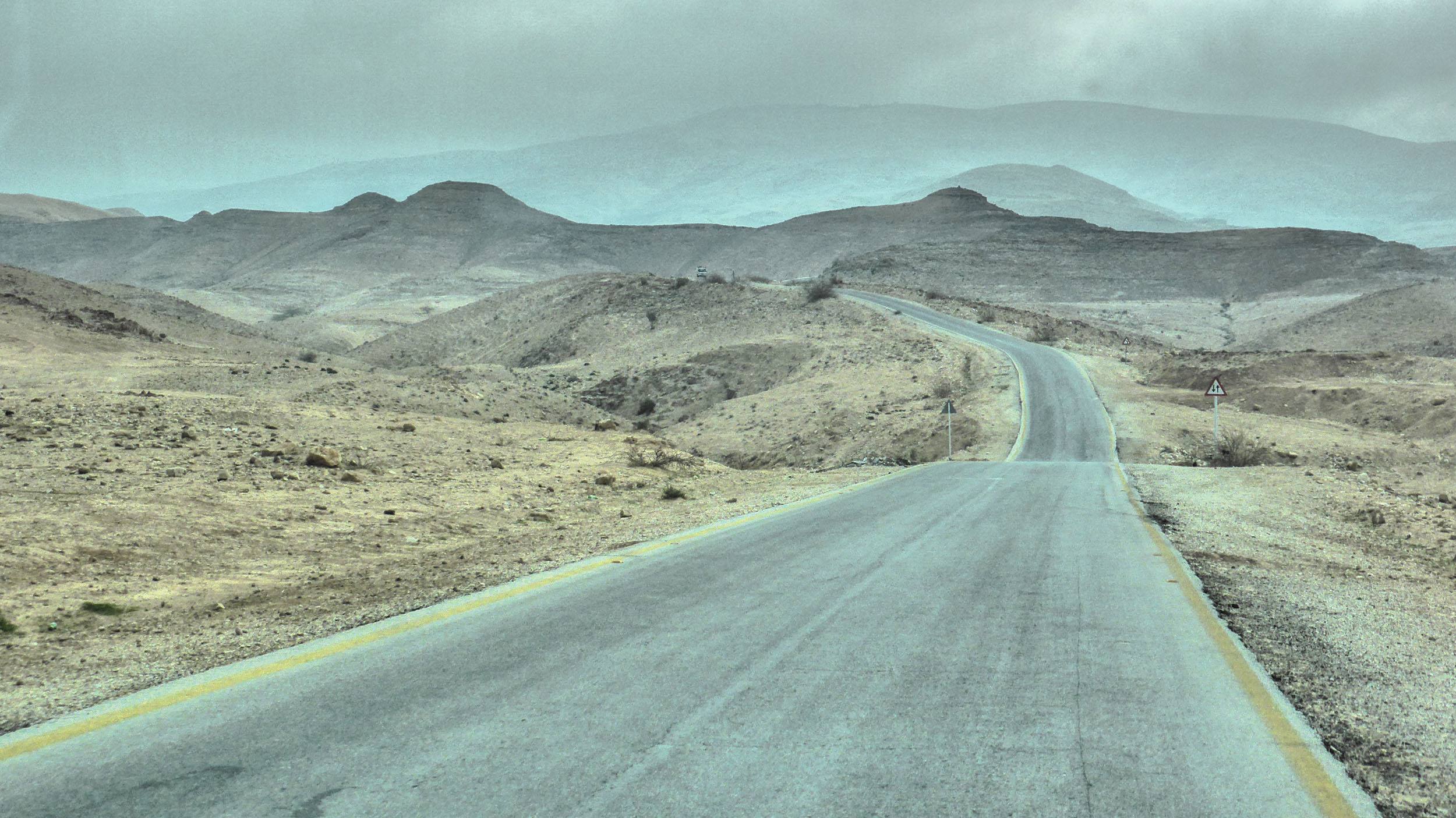 Road leading to Mt Nebo Jordan