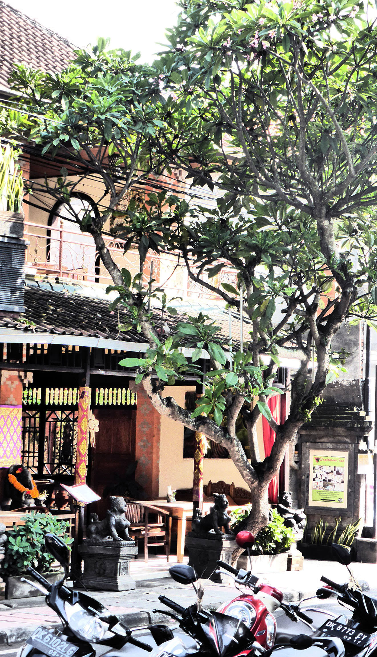 Shops along Jalan Hanoman in Ubud Bali Indonesia