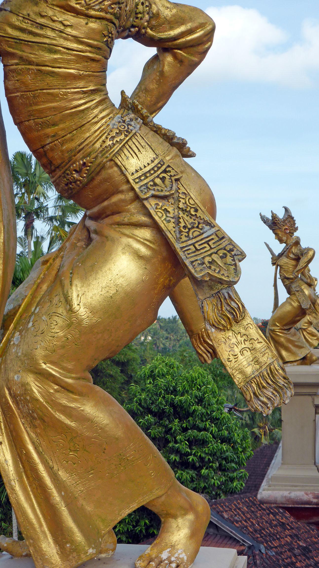 Statue of woman on roof of Don Blanco Museum Ubud Bali Indonesia