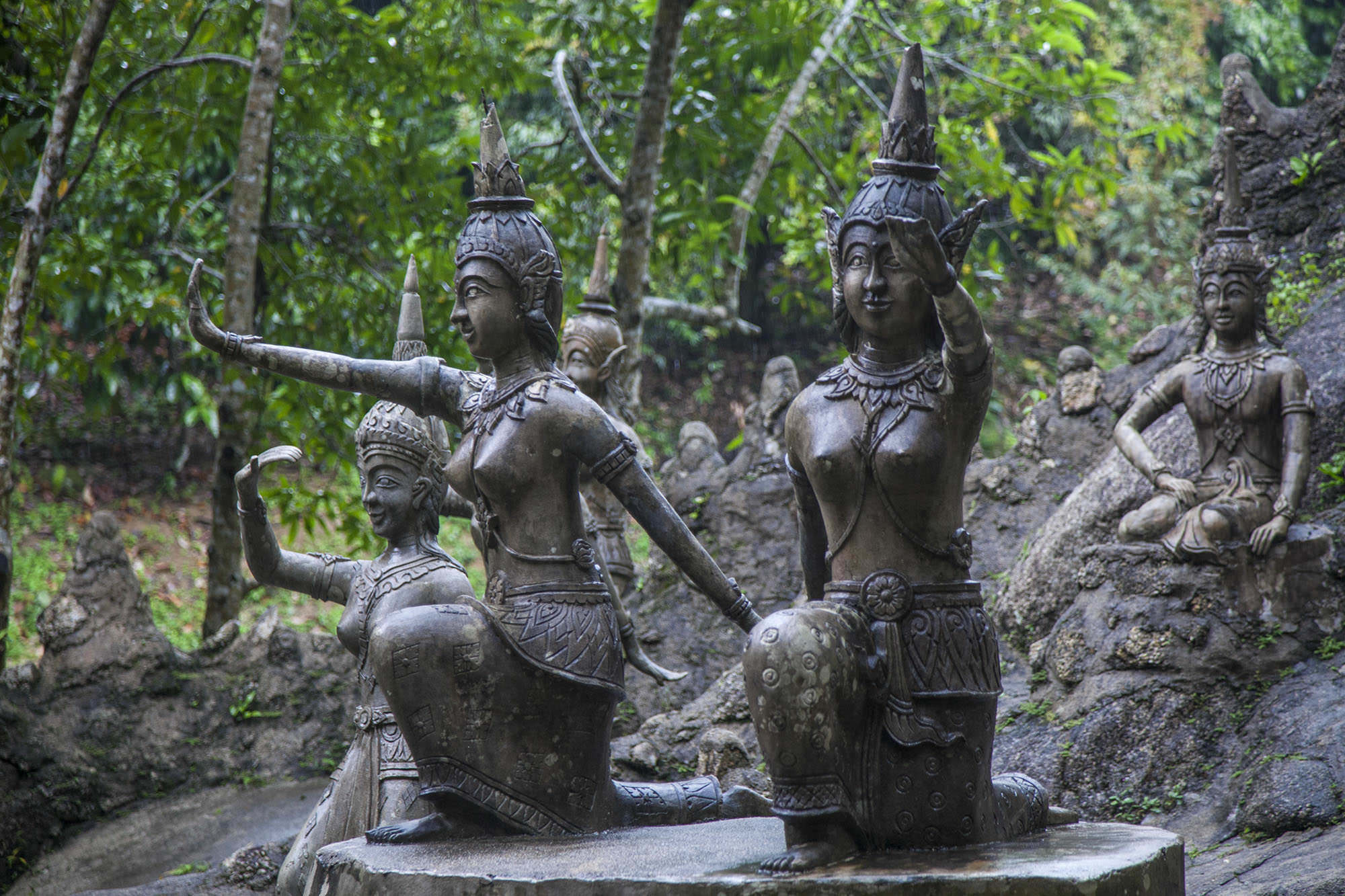 Statues in Tarnim Magic Garden Koh Samui Thailand