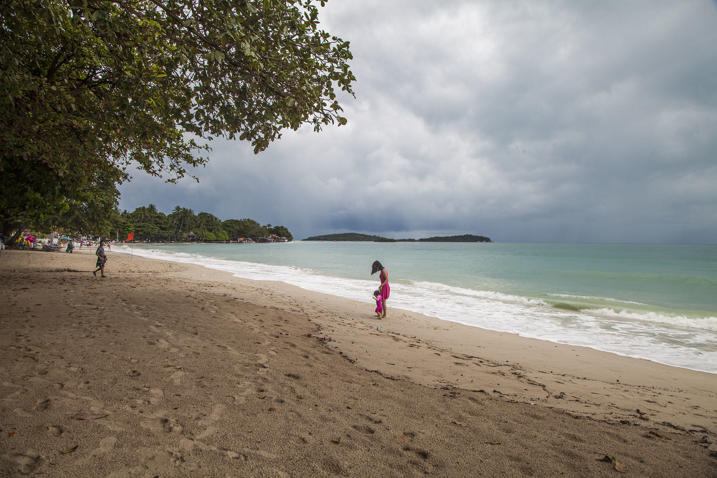 Storm brewing over Chaweng Beach Koh Samui Thailand