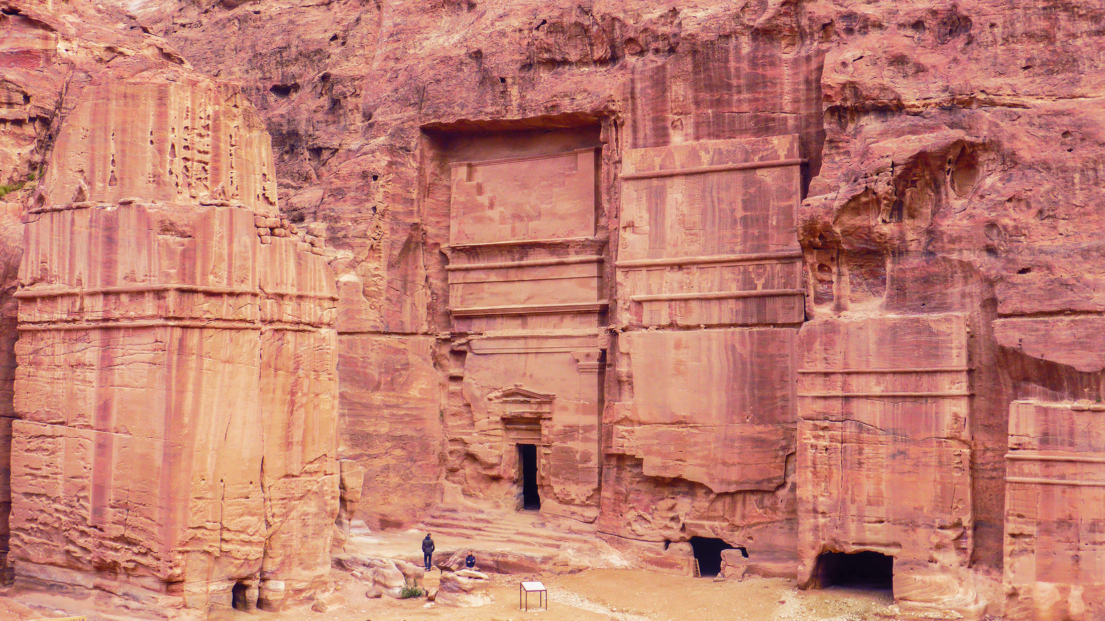 Street of facades in Petra Jordan
