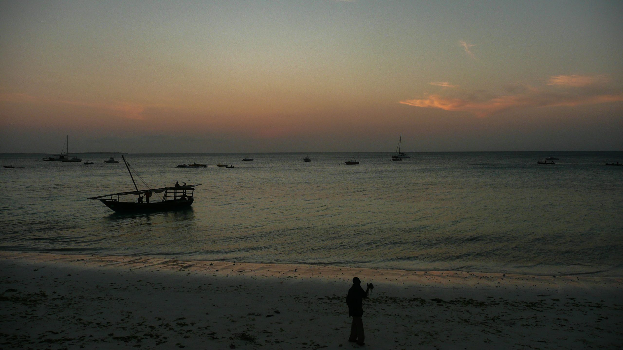 Sunset over Nungwi Beach Zanzibar Tanzania