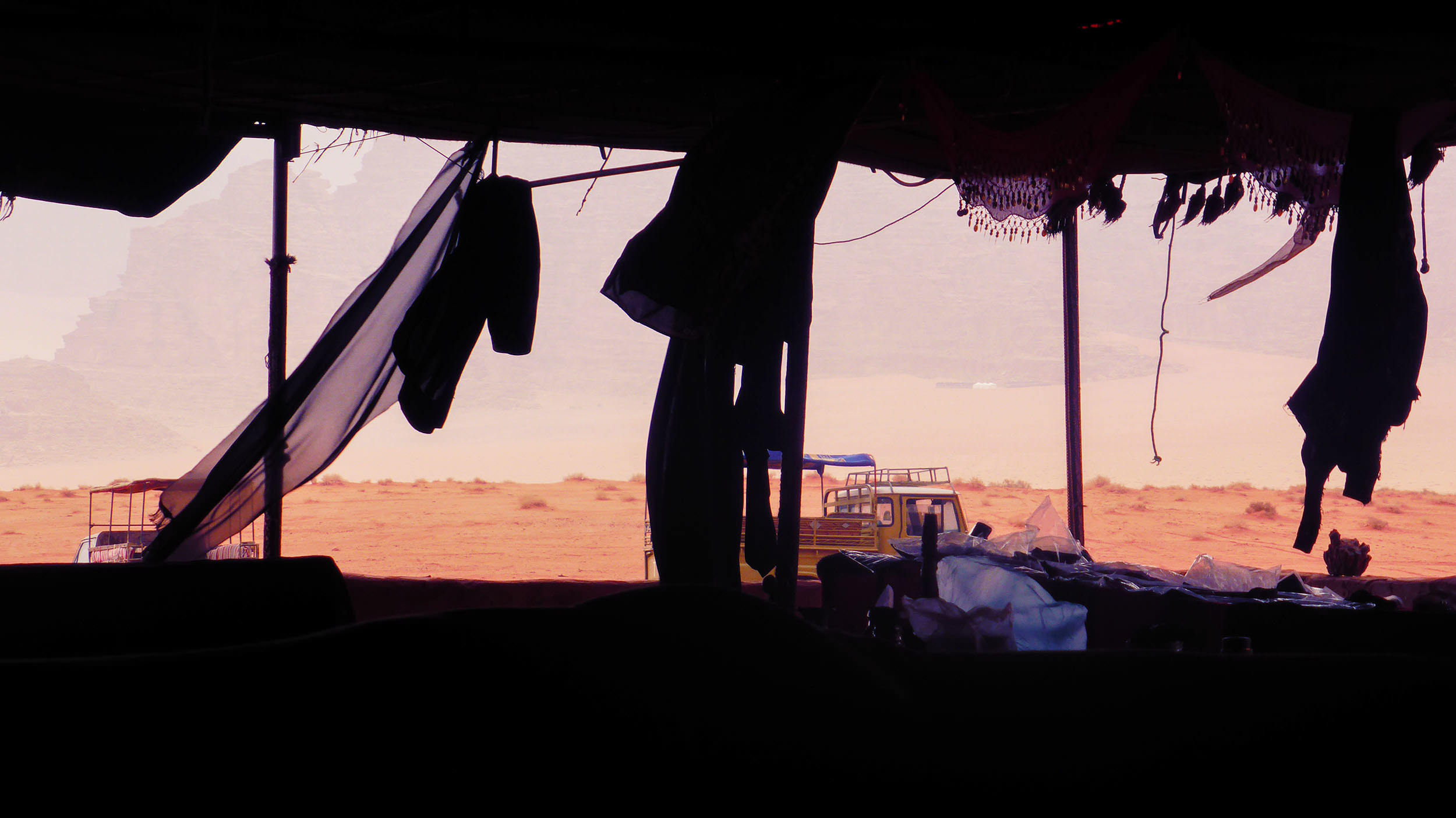 Tent in the desert Wadi Rum Jordan