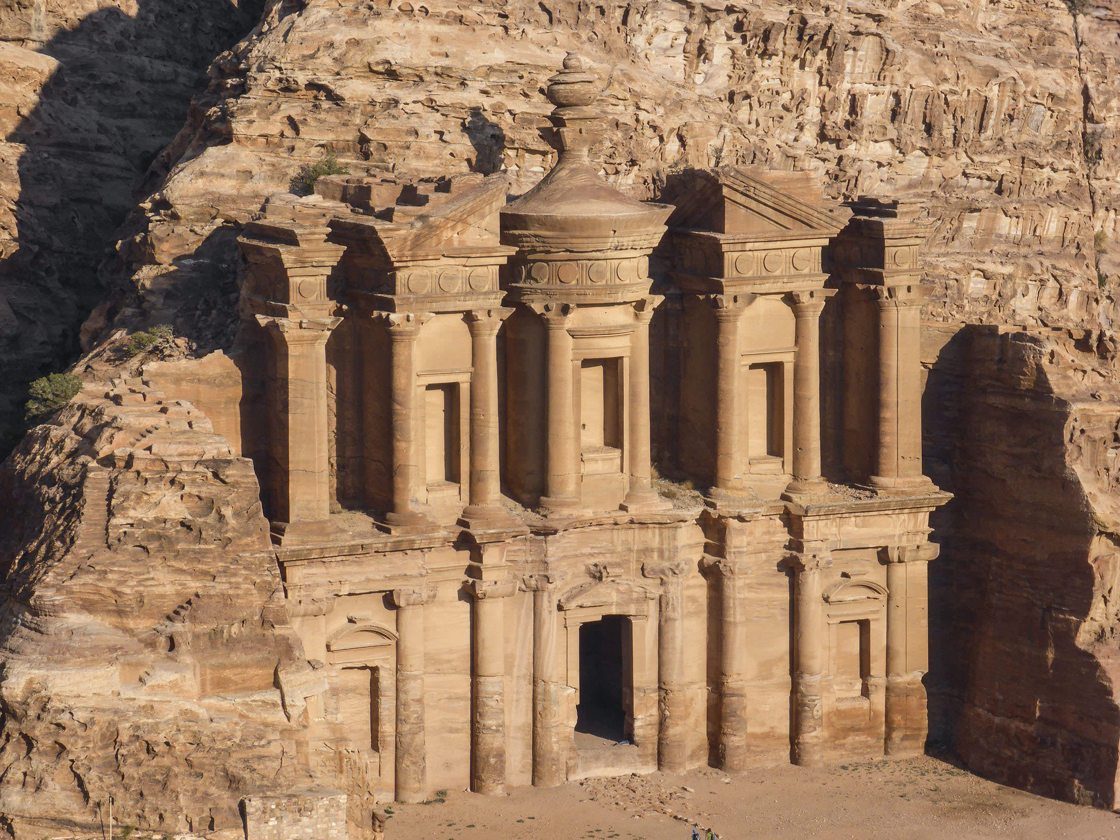 The Monastery (Ad Deir) from above in Petra Jordan