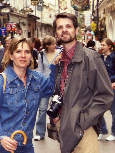 Thomas and Jutta in the streets of Salzburg Austria