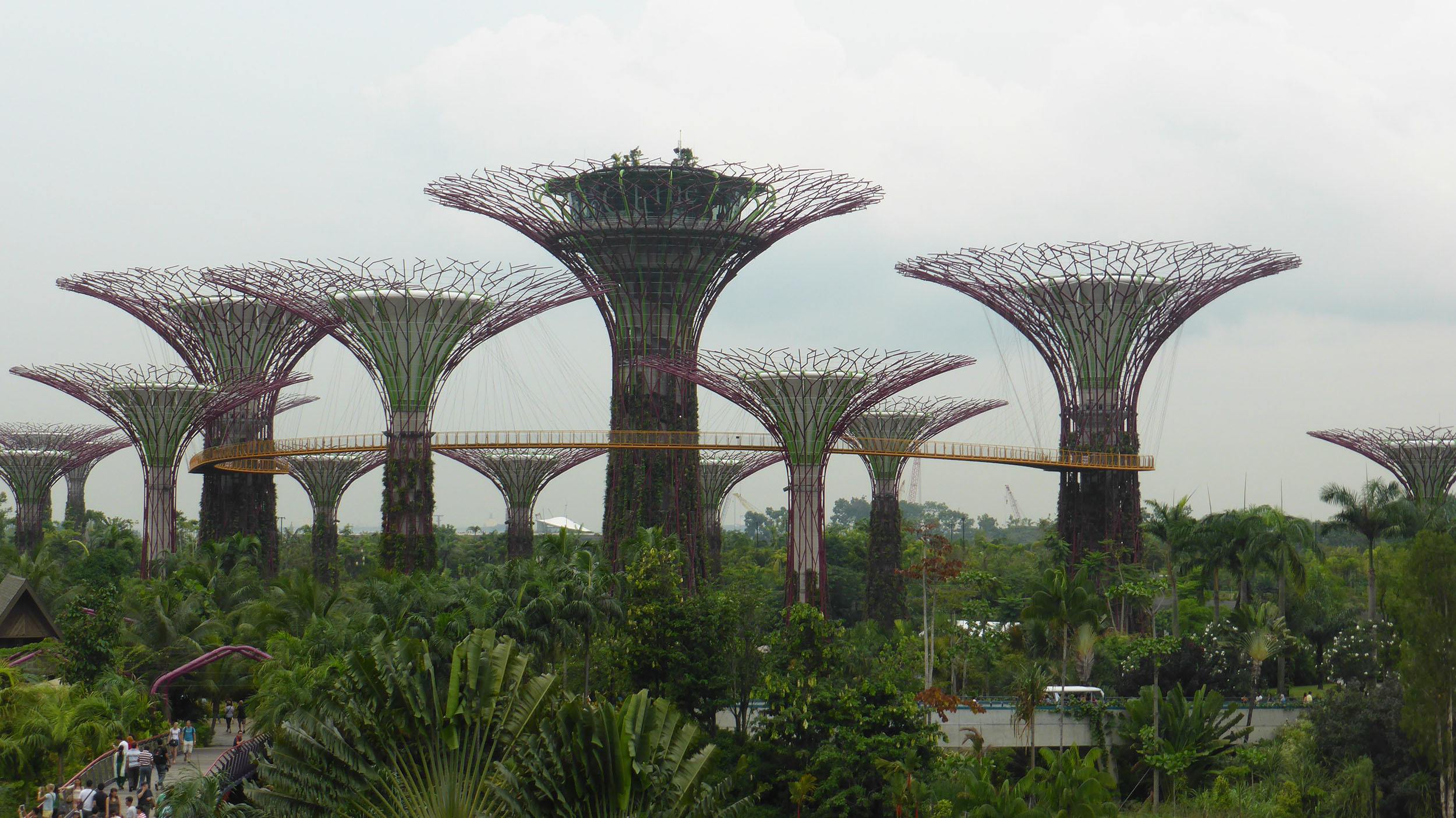 Towering faux trees in Gardens by the Bay Singapore